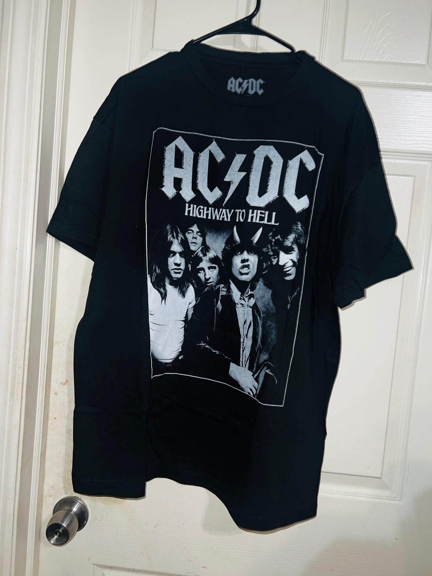 AC/DC Highway to Hell Distressed Oversized Tee