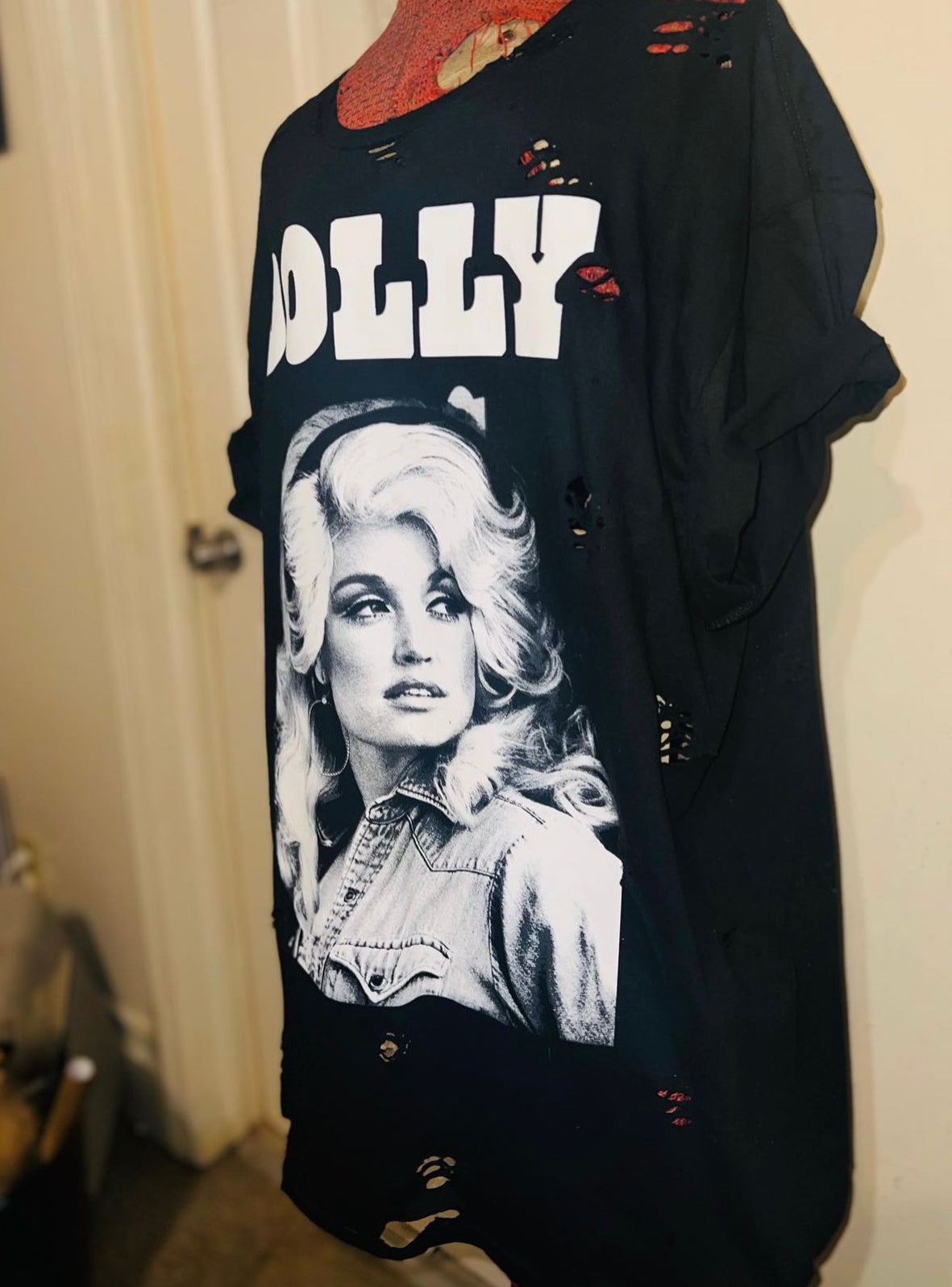 Dolly Parton Oversized Distressed Tee