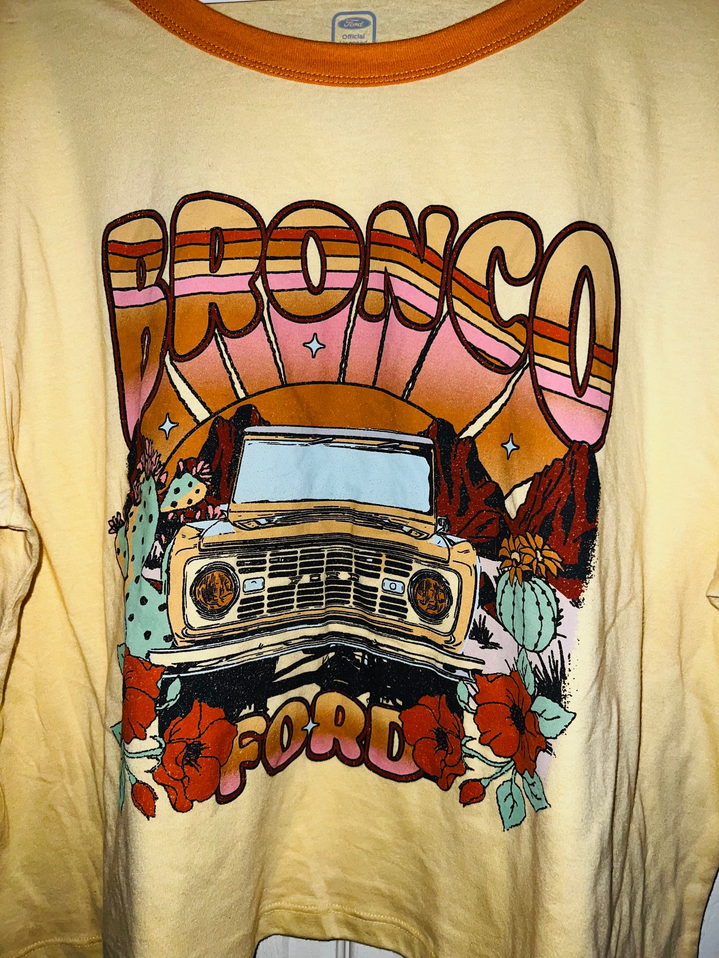 Ford Bronco 60’s Style Oversized Distressed Tee