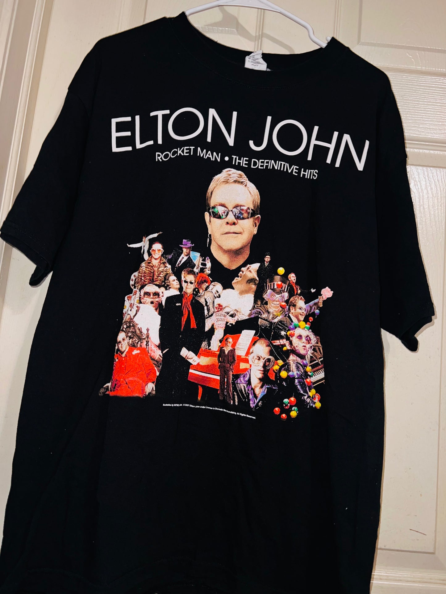 Elton John Vintage Double Sided Oversized Distressed Tee