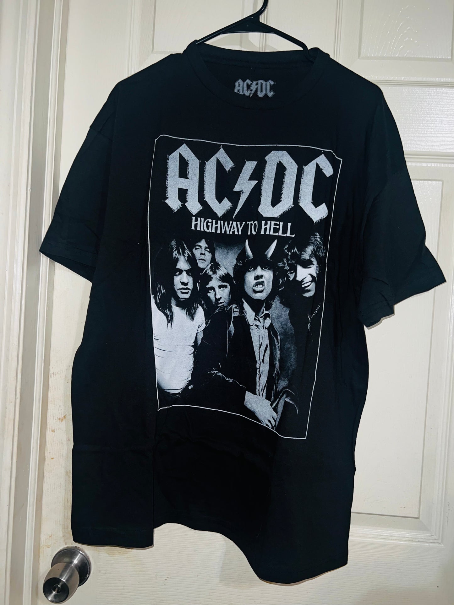 AC/DC Highway to Hell Distressed Oversized Tee