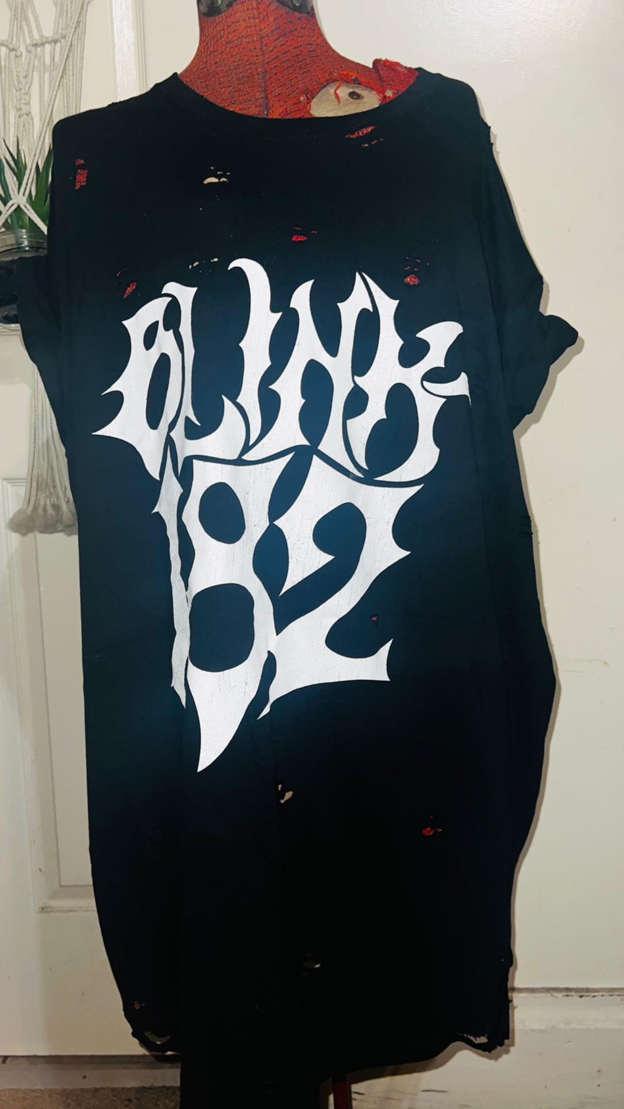 Blink 182 Double Sided Oversized Distressed T-Shirt