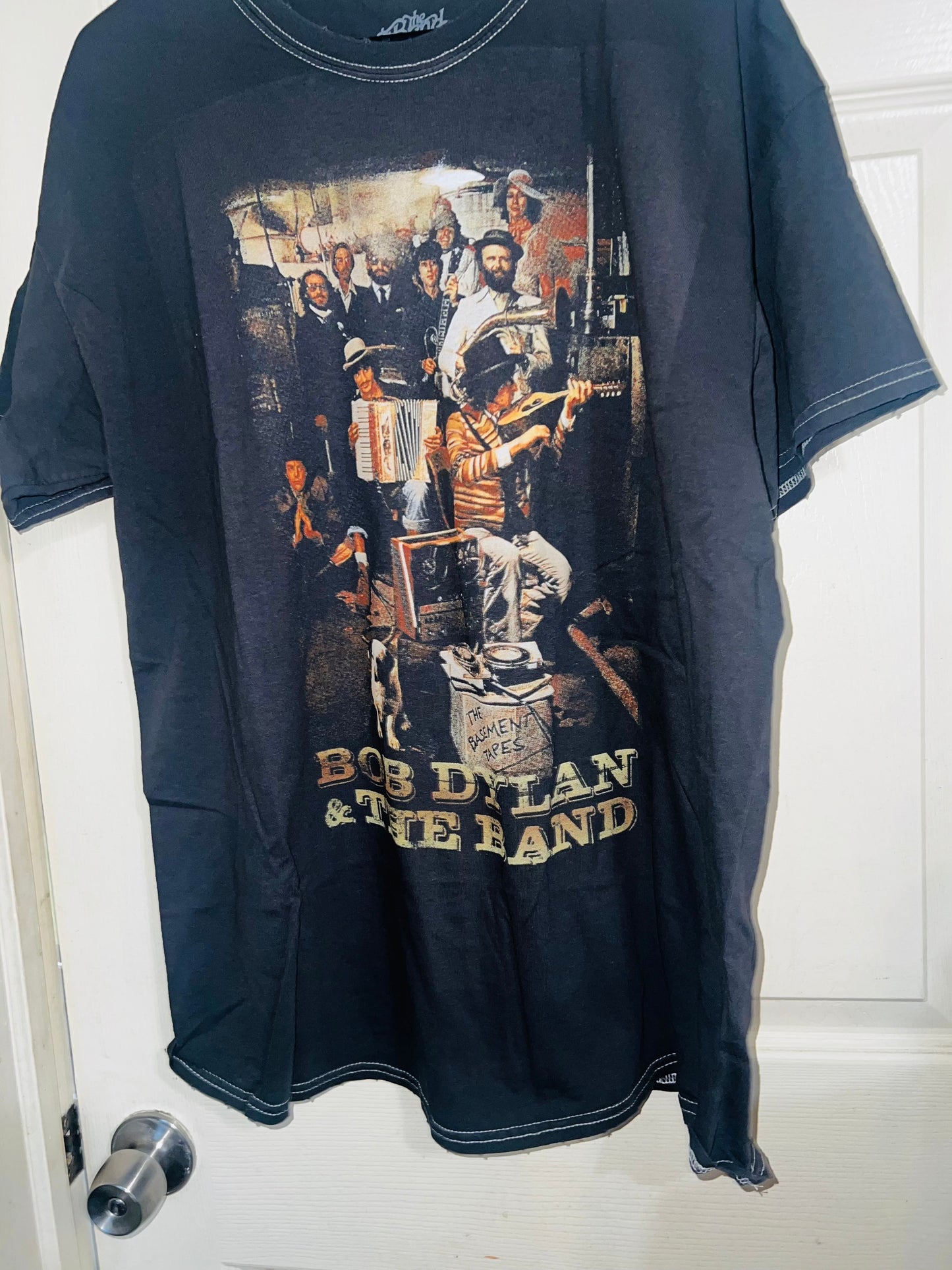 Bob Dylan and the Band Oversized Distressed Tee