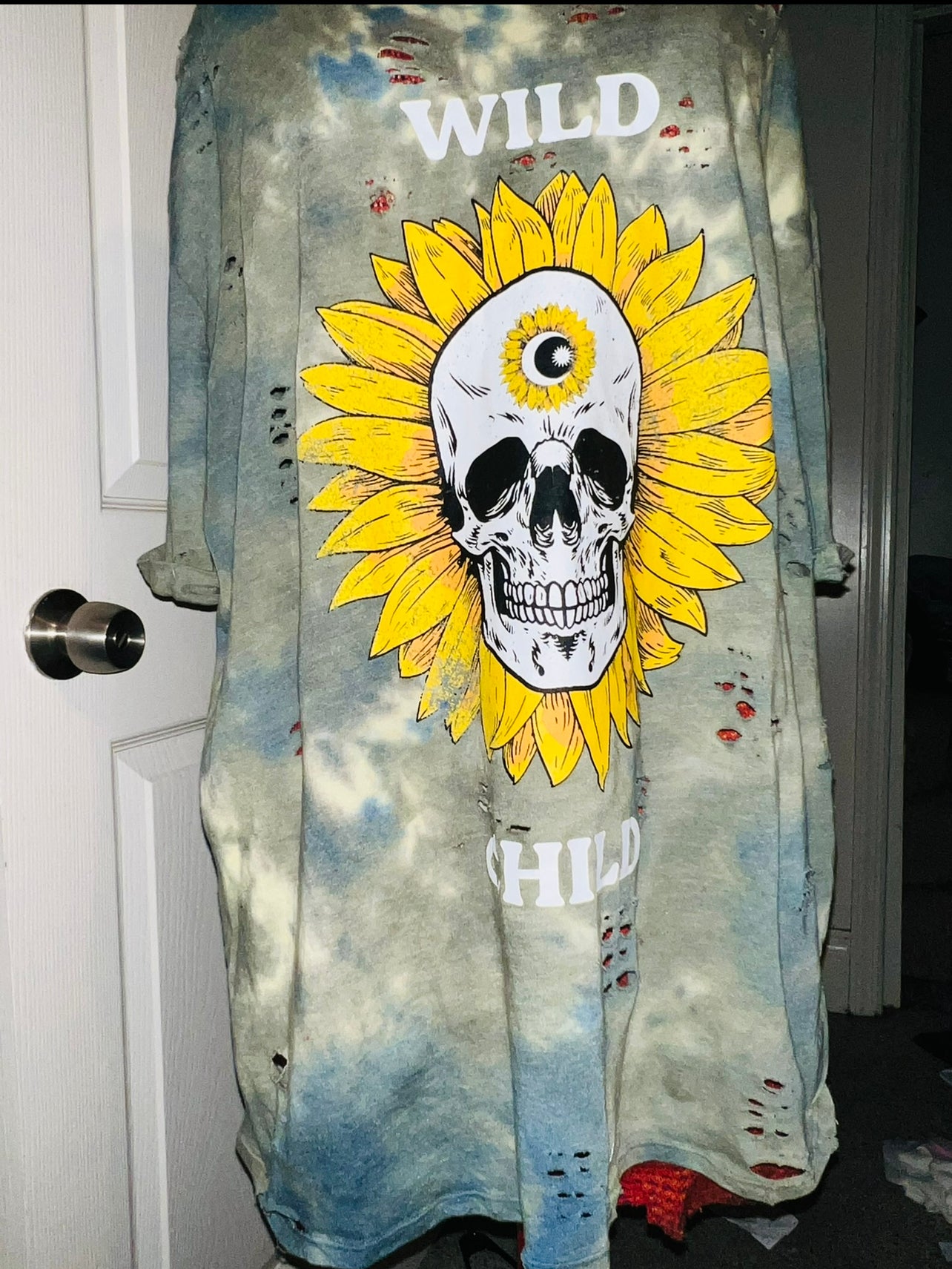 Wild Child Graphic Oversized Distressed Tee