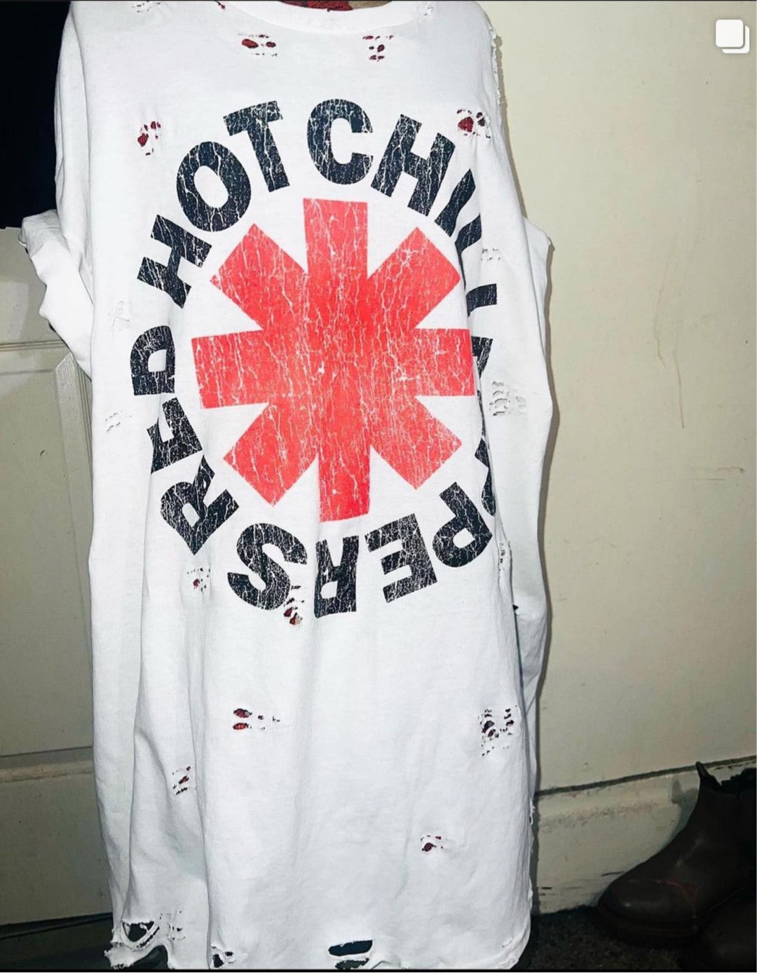 Red Hot Chili Peppers Oversized Distressed Tee