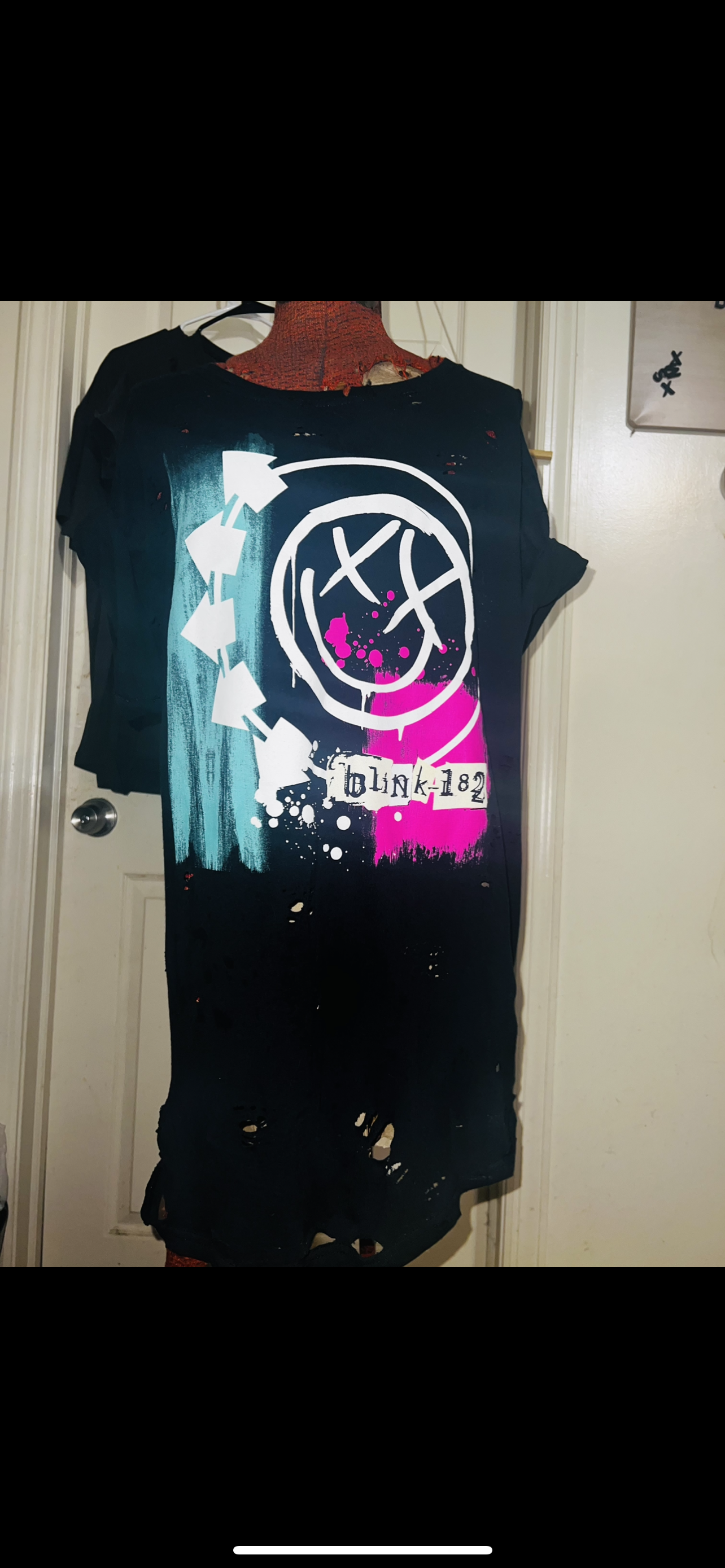 Blink 182 Self Titled Distressed Oversized T-Shirt