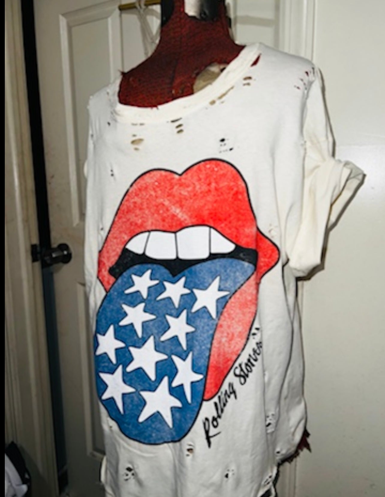 Rolling Stones Oversized Distressed Tee