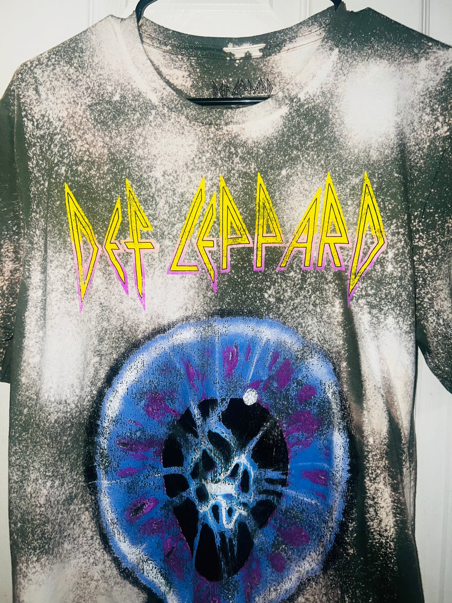 Bleached Def Leppard Distressed Tee