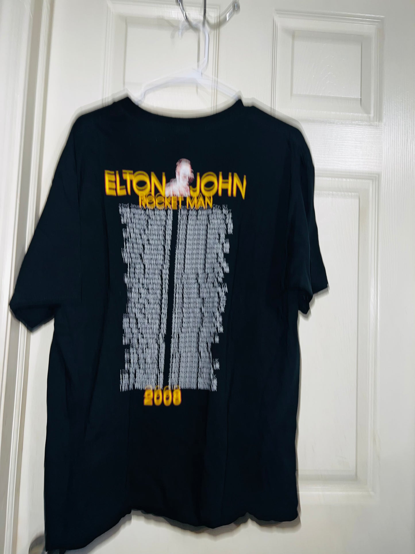 Elton John Vintage Double Sided Oversized Distressed Tee