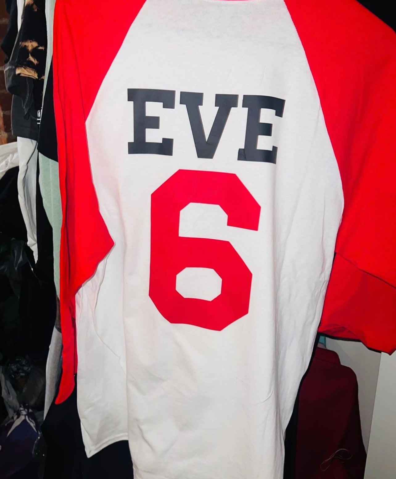 Eve 6 Raglan Distressed Long Sleeve