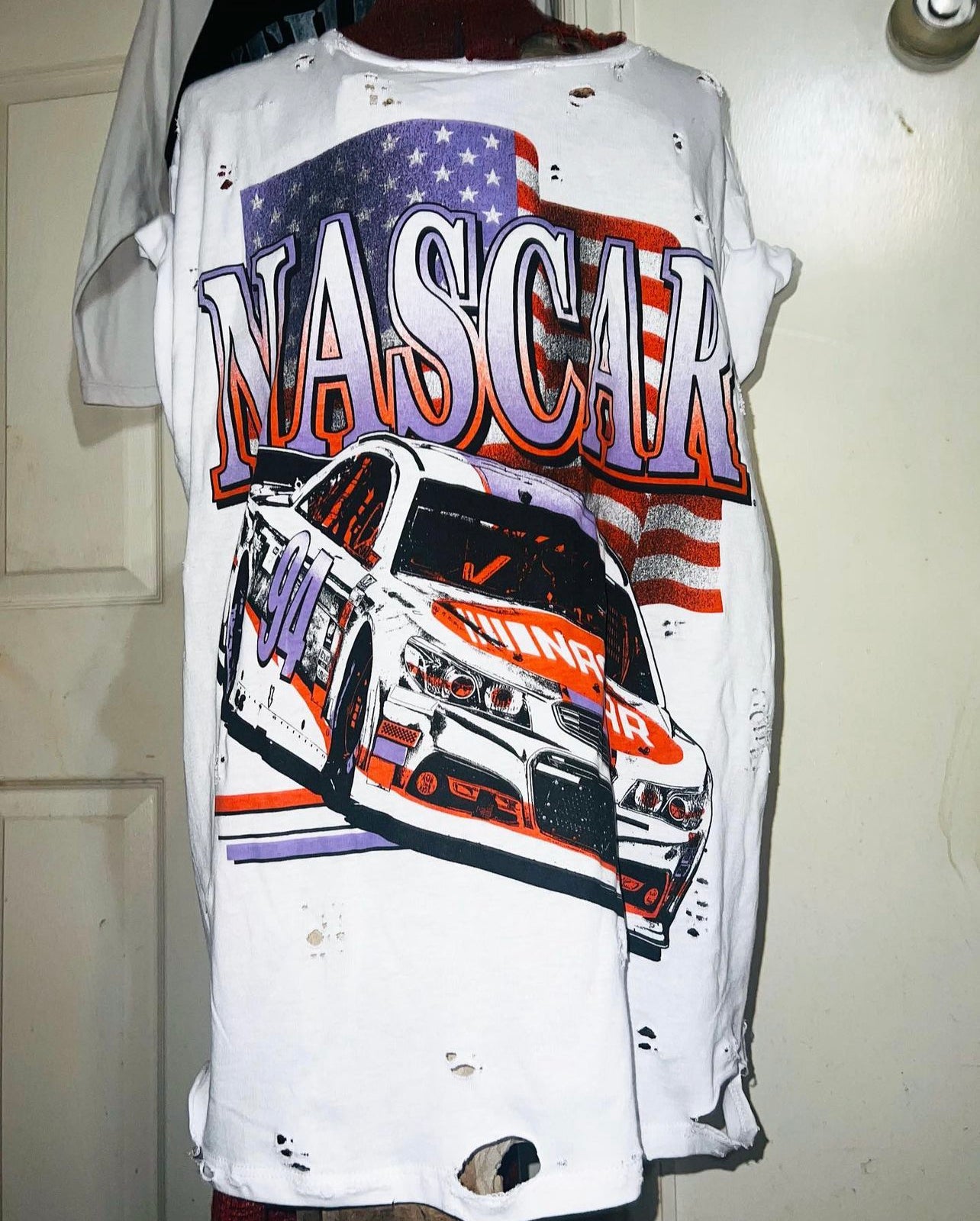 NASCAR American Flag Distressed Tee