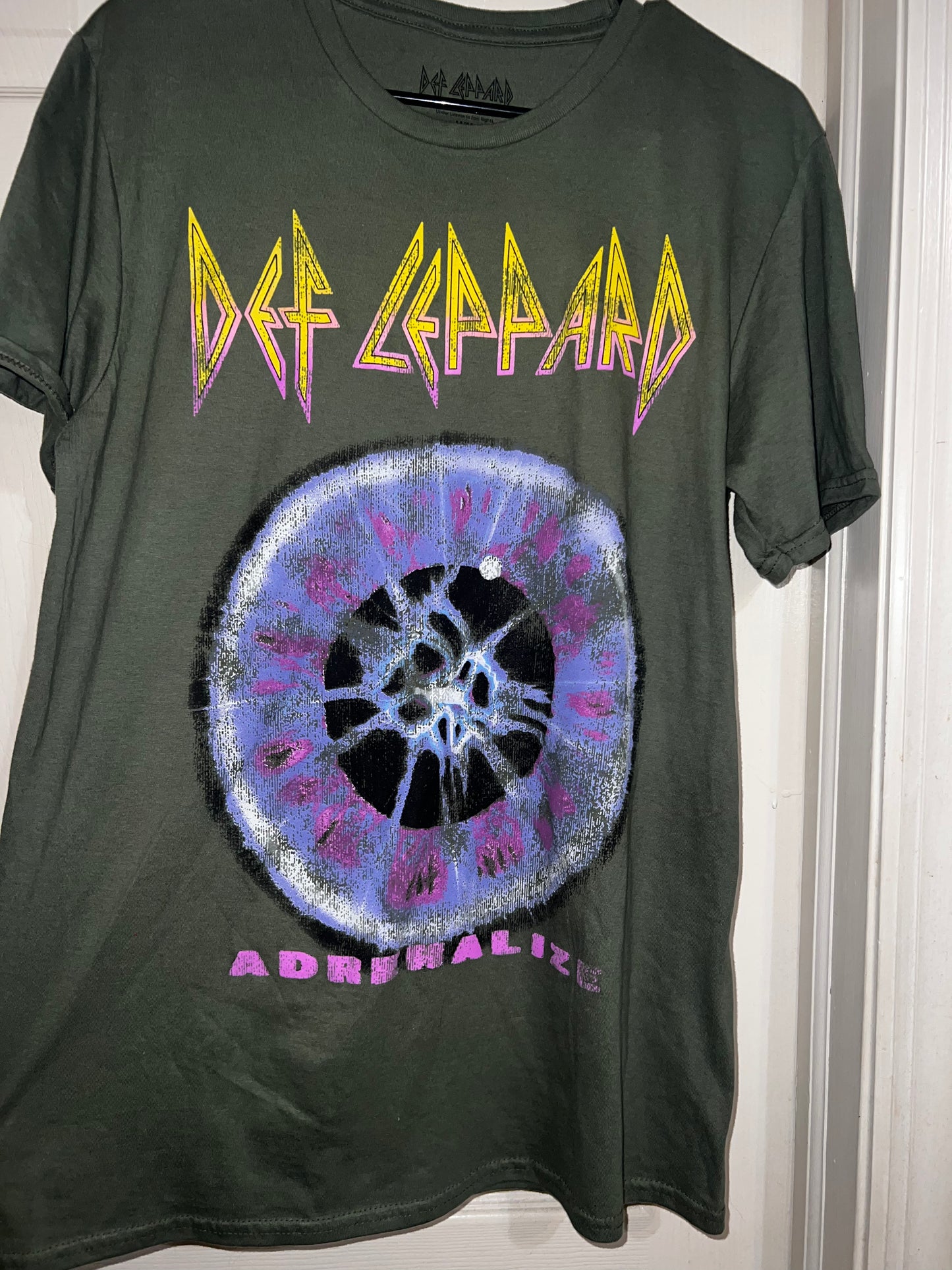 Bleached Def Leppard Distressed Tee