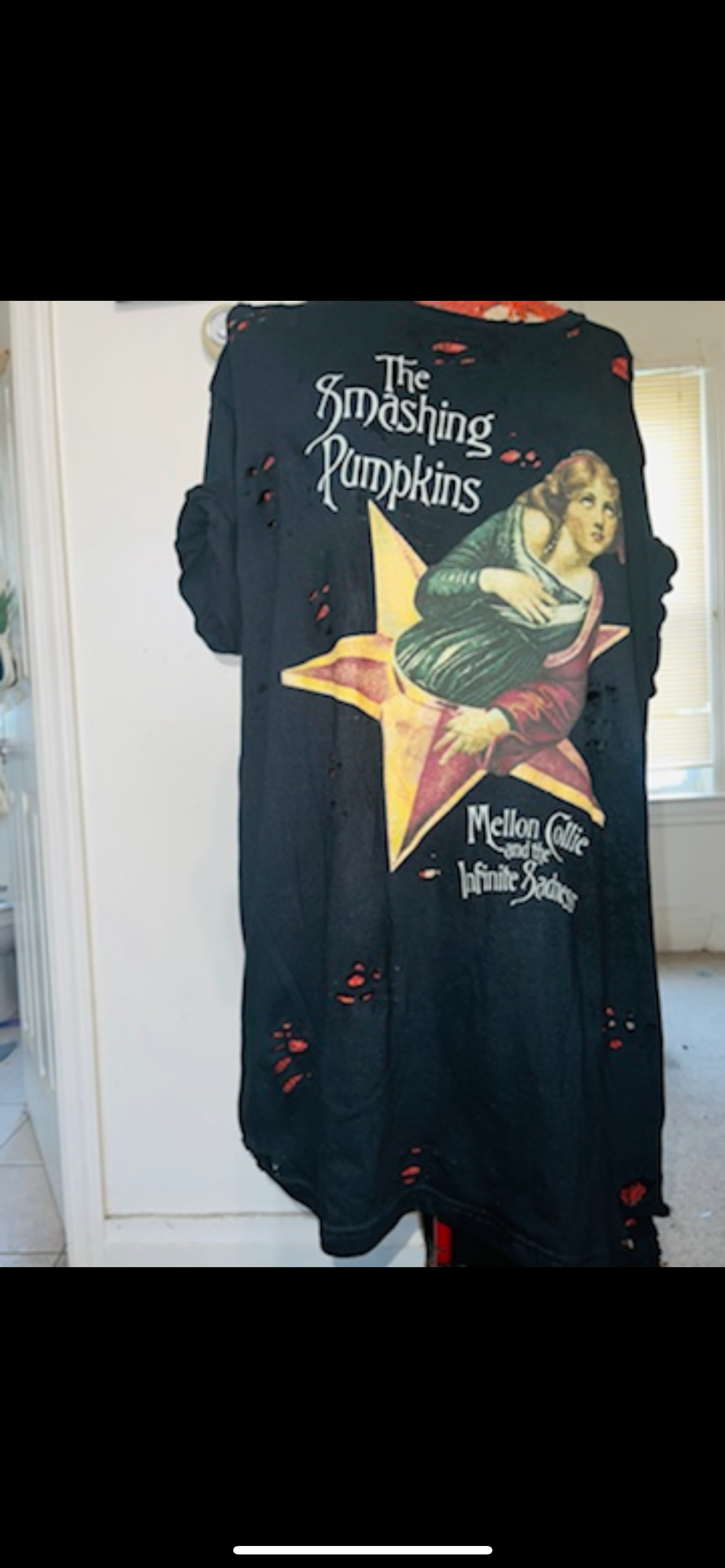 Smashing Pumpkins Oversized Distressed Tee