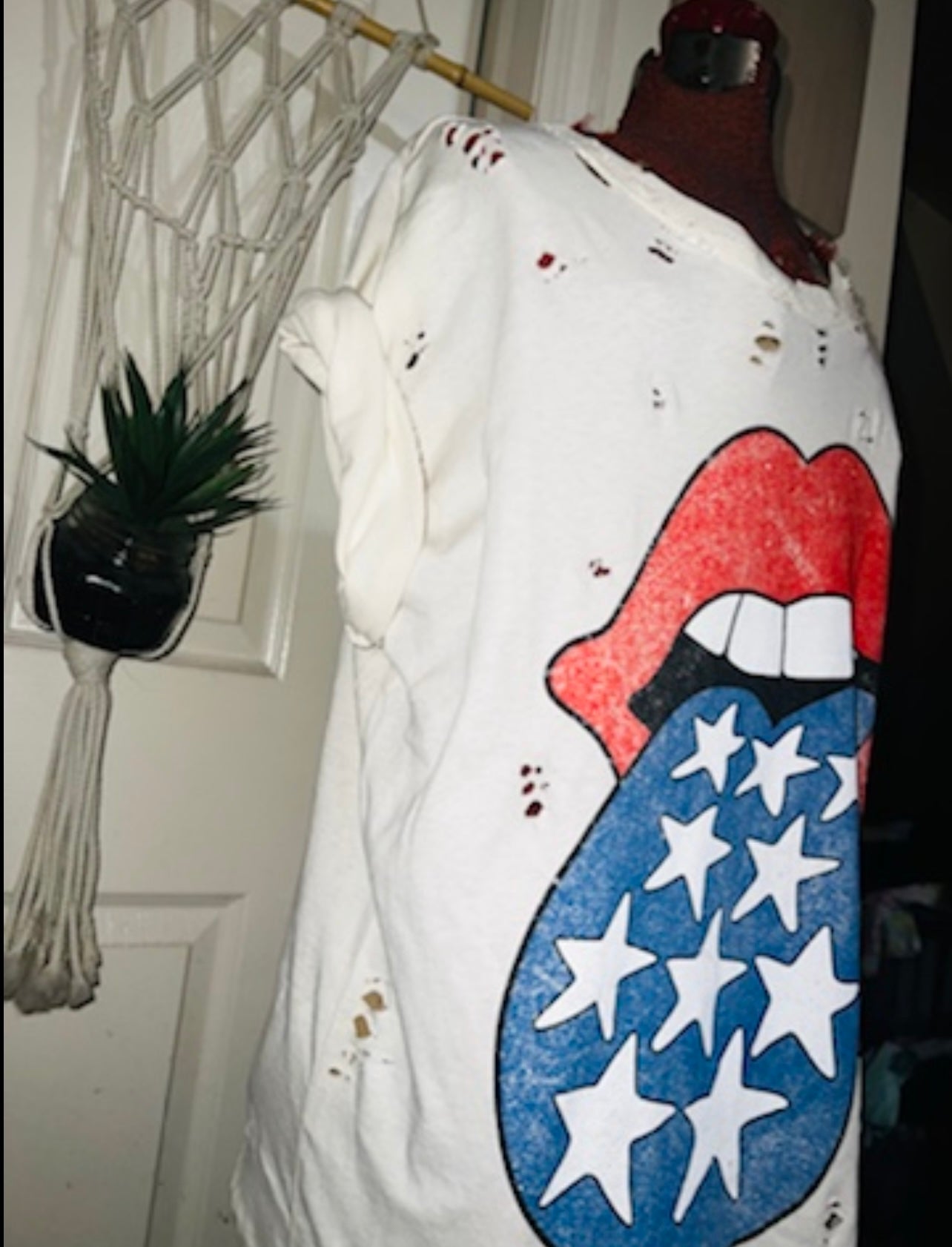 Rolling Stones Oversized Distressed Tee