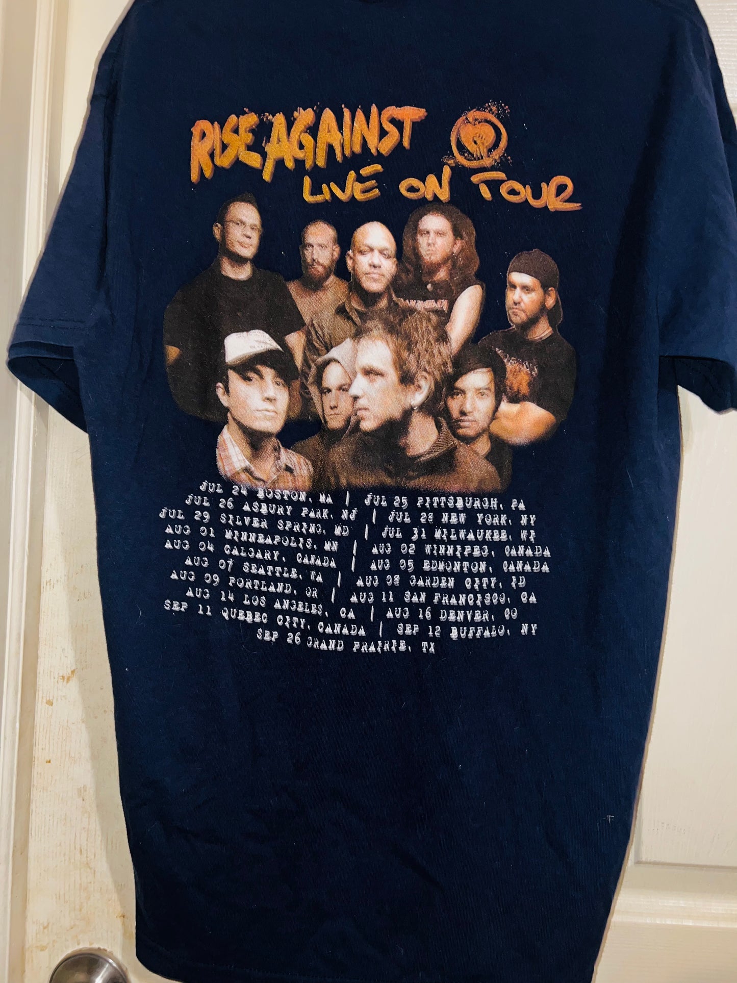 Rise Against 2015 Oversized Distressed Tee
