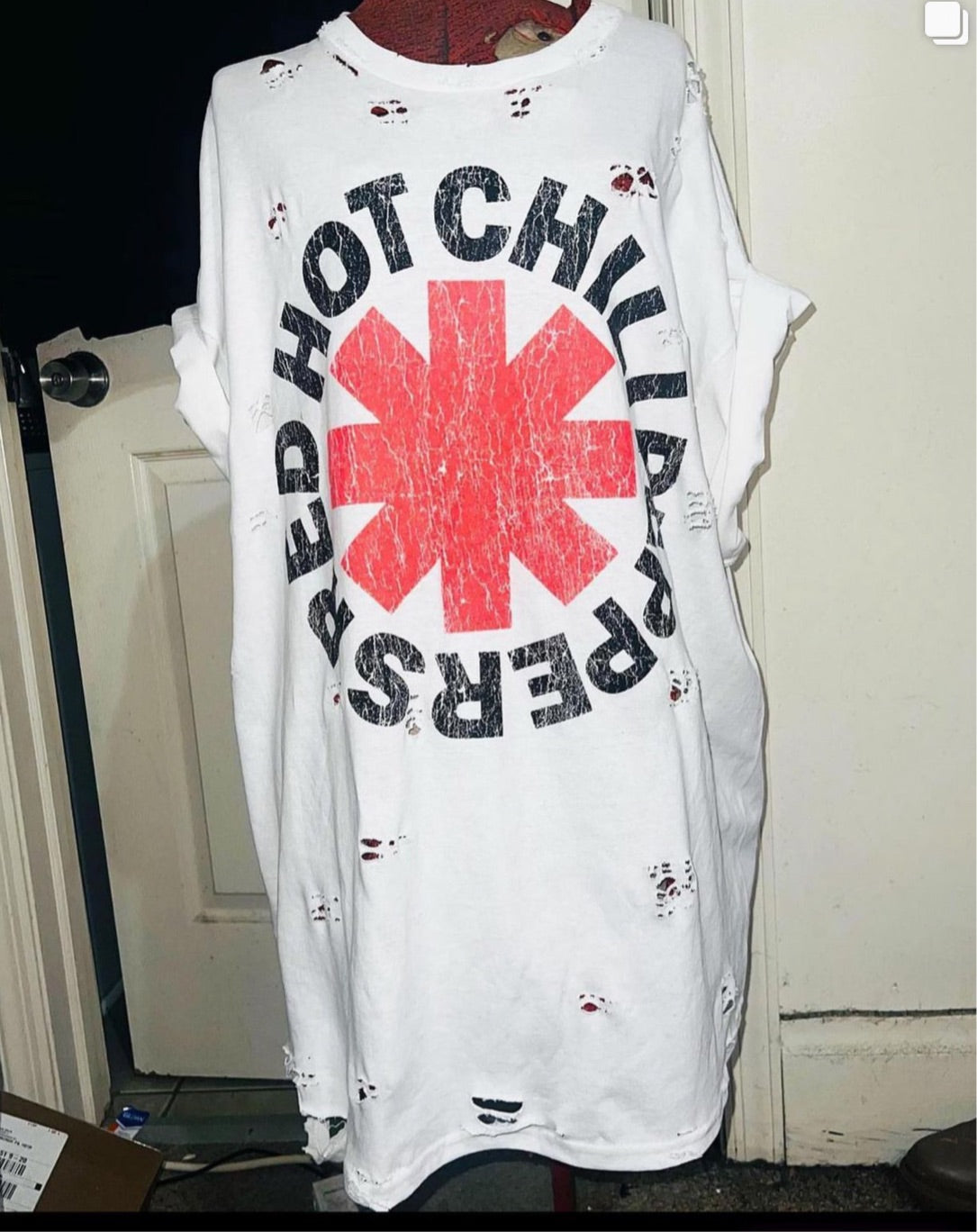 Red Hot Chili Peppers Oversized Distressed Tee