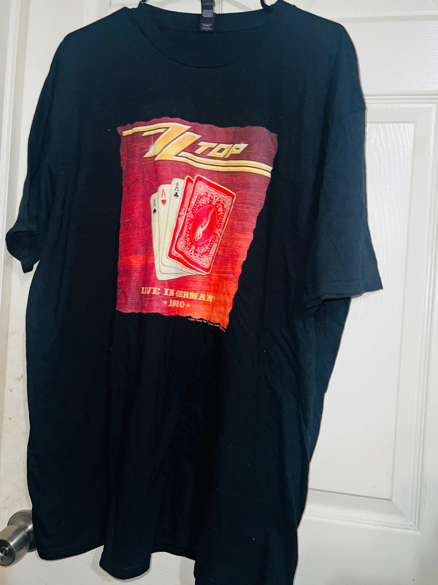 ZZ Top Oversized Distressed Tee