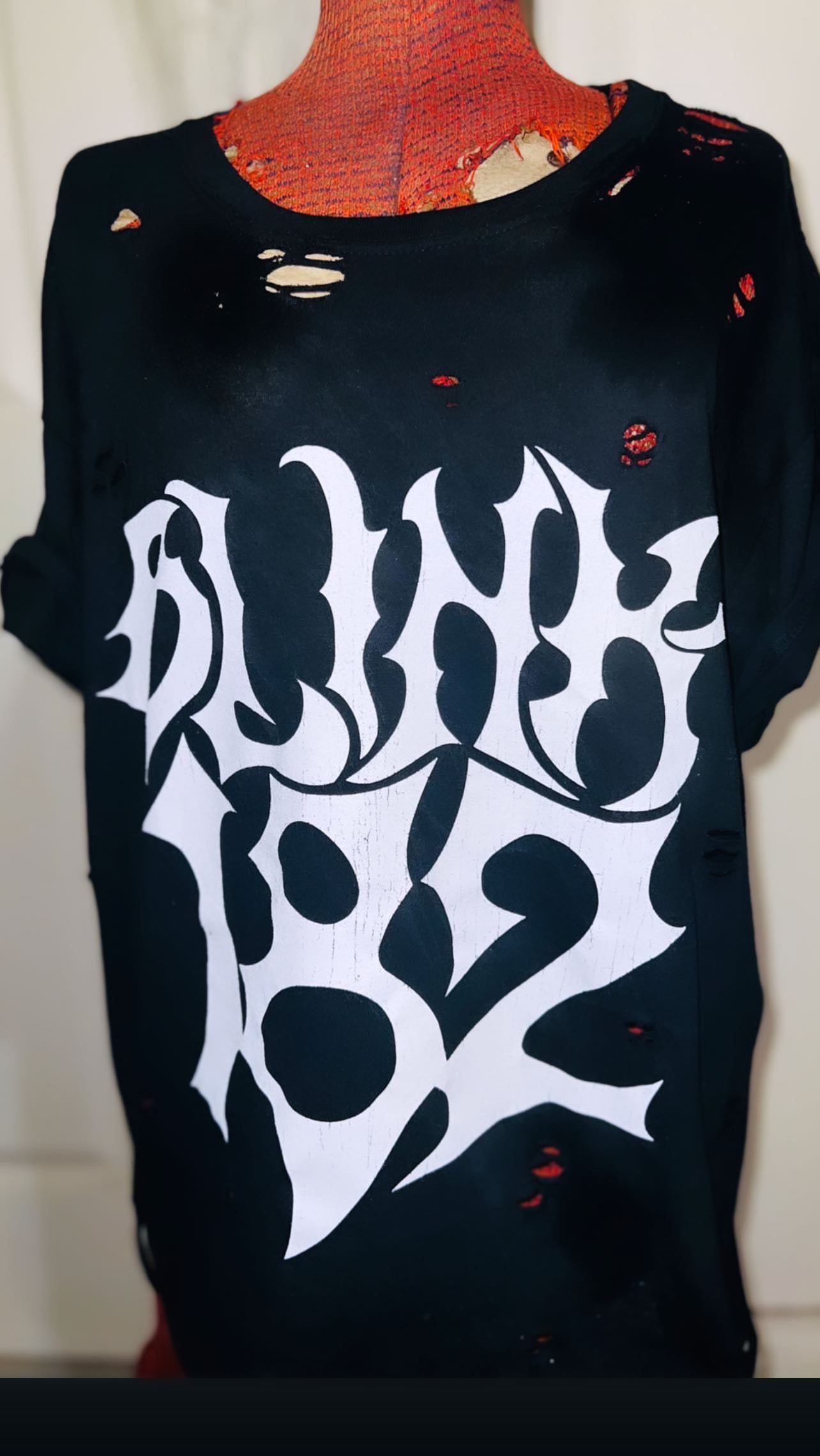 Blink 182 Double Sided Oversized Distressed T-Shirt