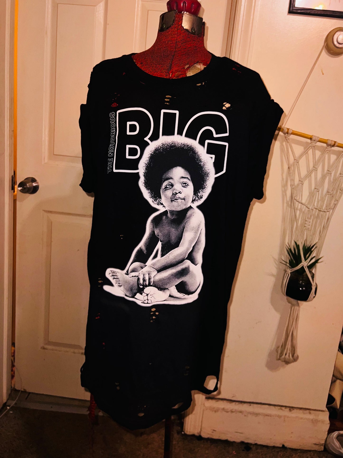 Notorious BIG Oversized Distressed Tee
