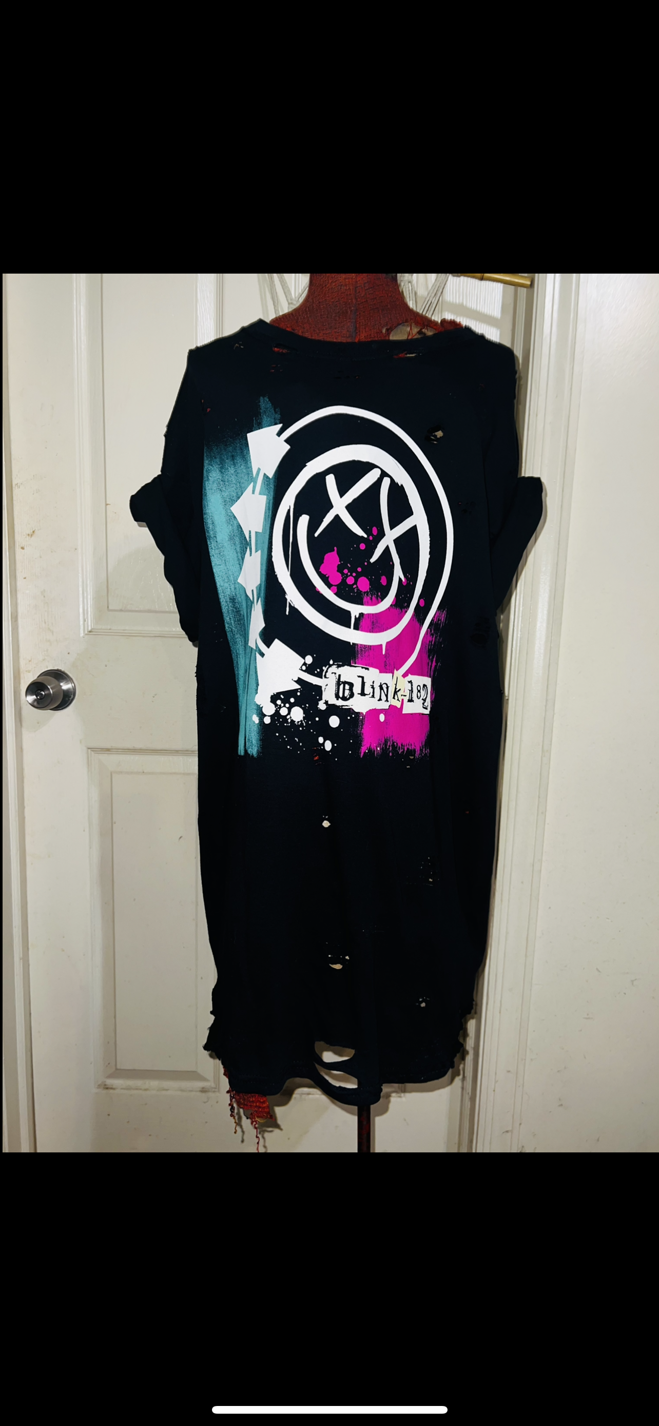 Blink 182 Self Titled Distressed Oversized T-Shirt