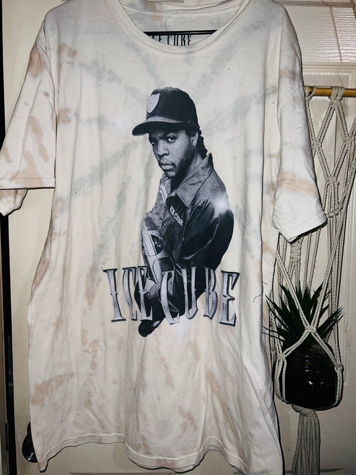Ice Cube tie dyed Oversized Distressed Tee