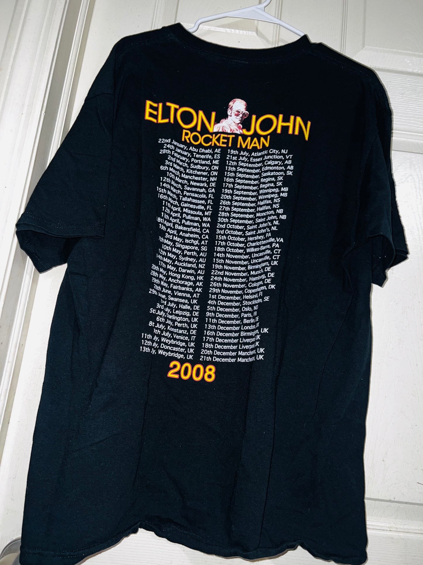 Elton John Vintage Double Sided Oversized Distressed Tee