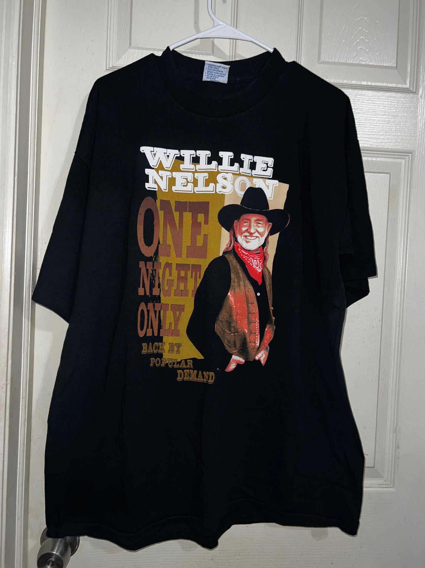 Willie Nelson Double Sided Distressed Vintage Oversized Tee