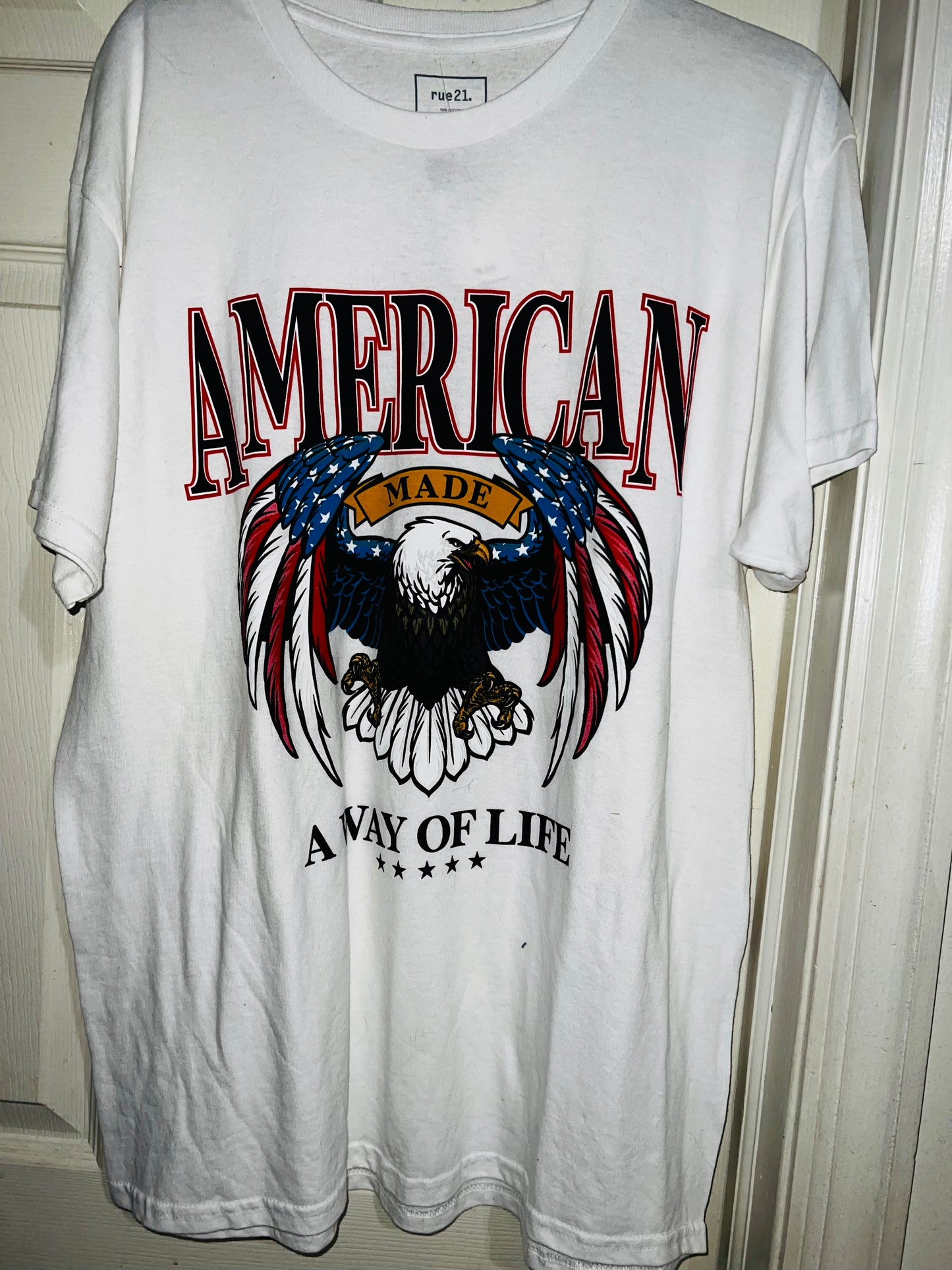 American Oversized Distressed Tee