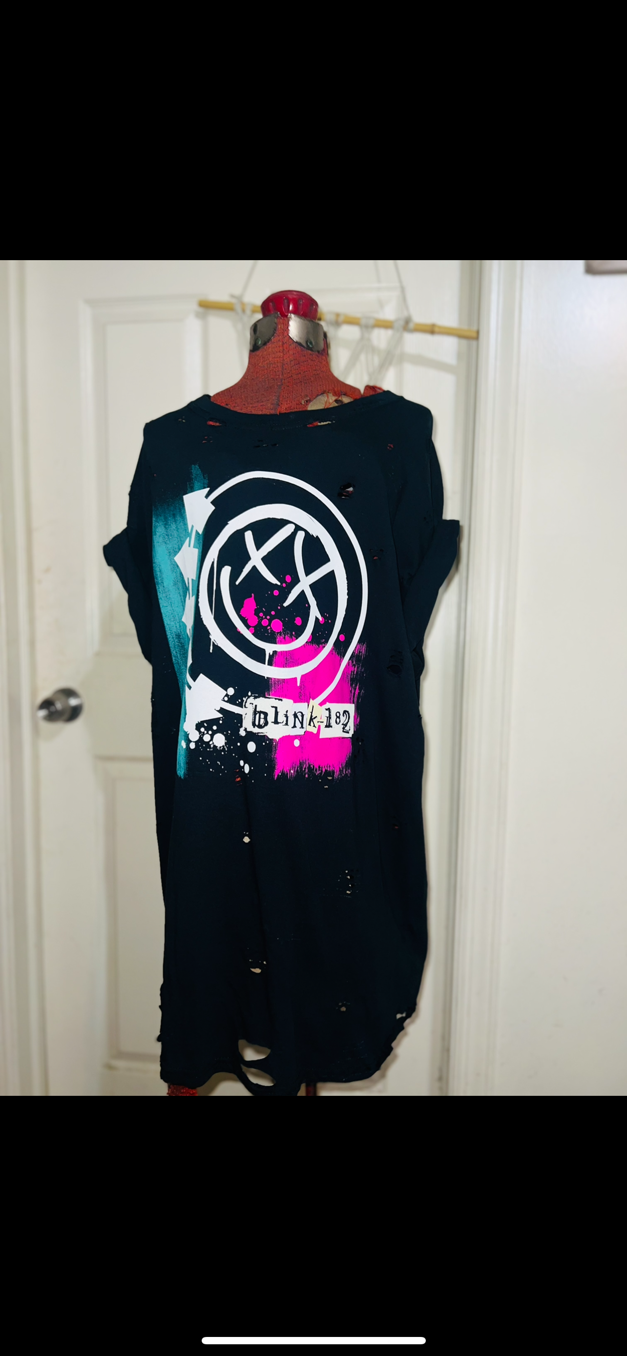 Blink 182 Self Titled Distressed Oversized T-Shirt