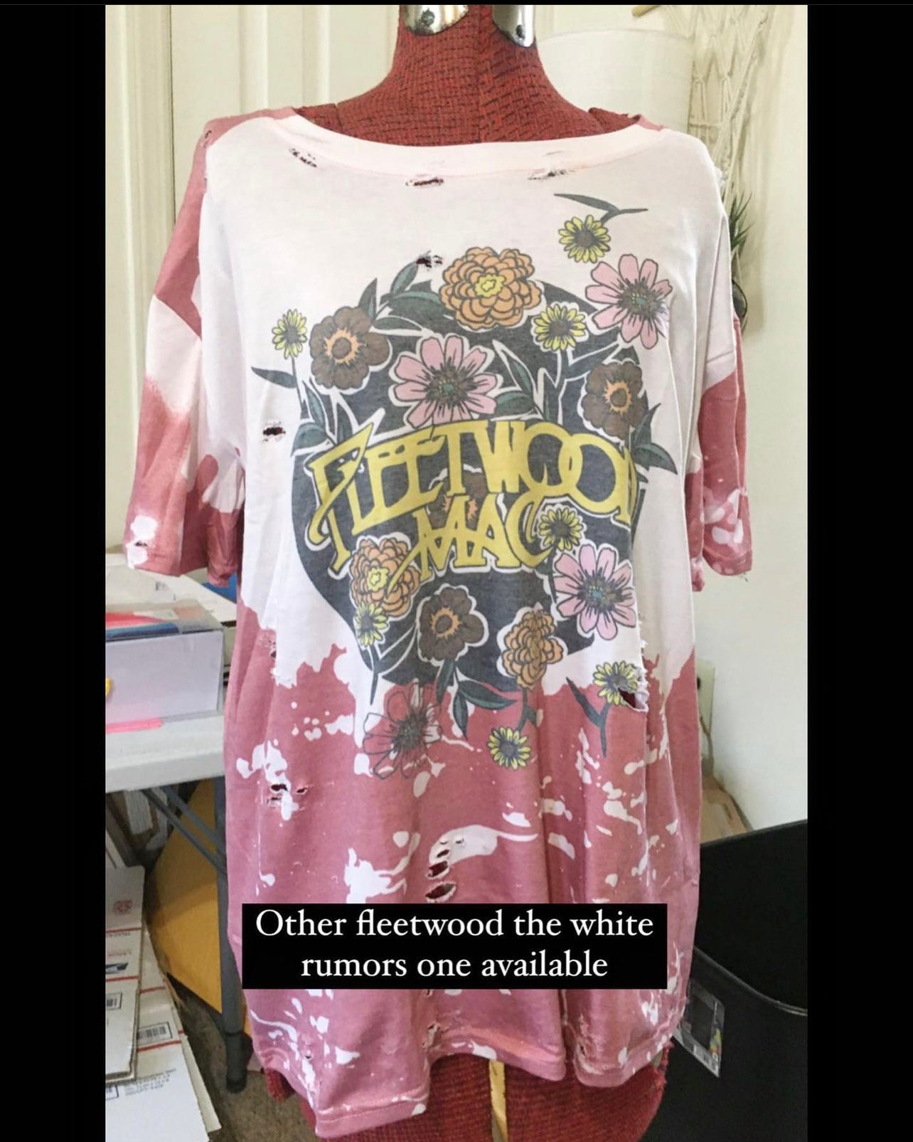 Fleetwood Mac Floral Distressed Tee