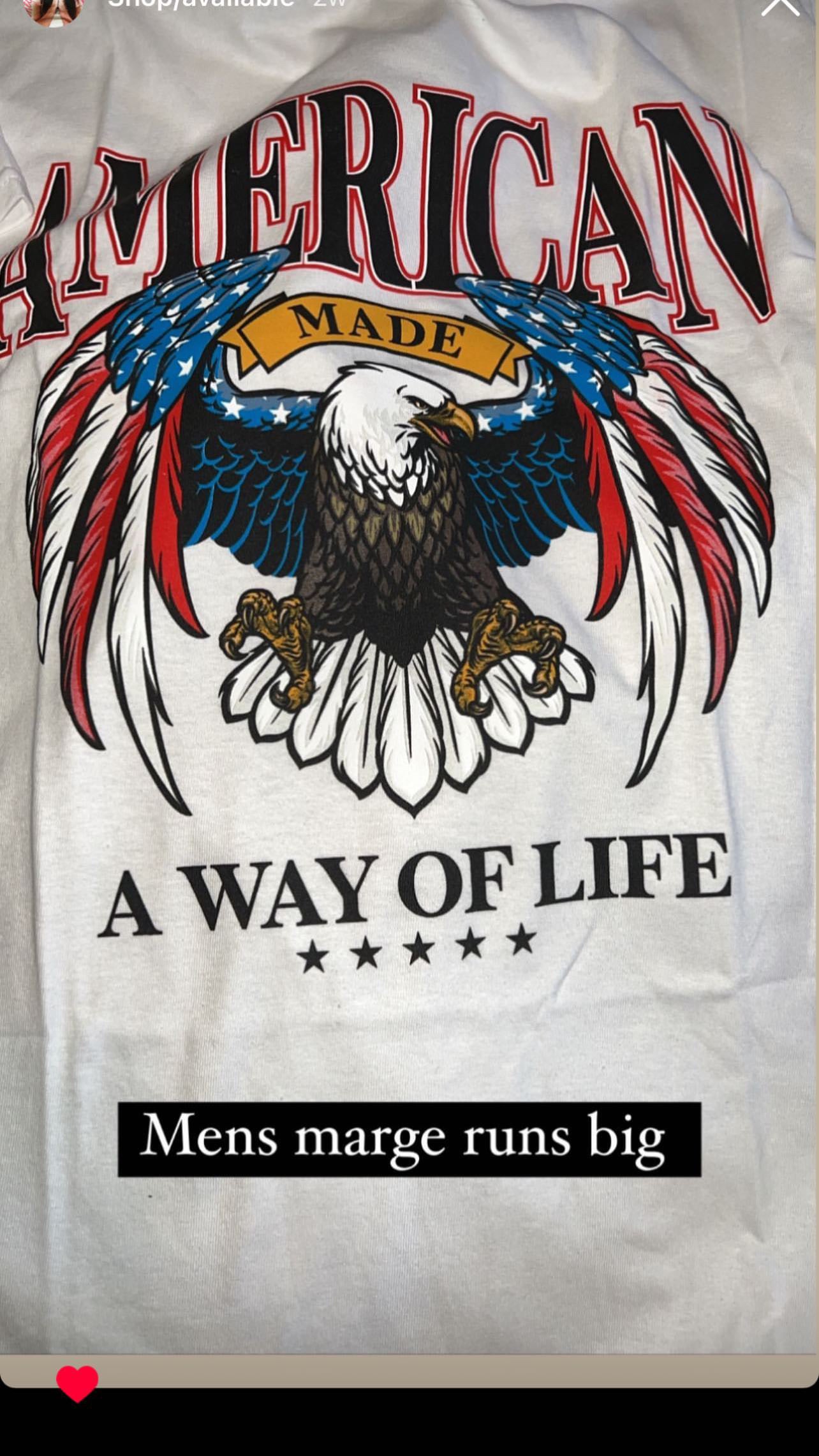 American Oversized Distressed Tee