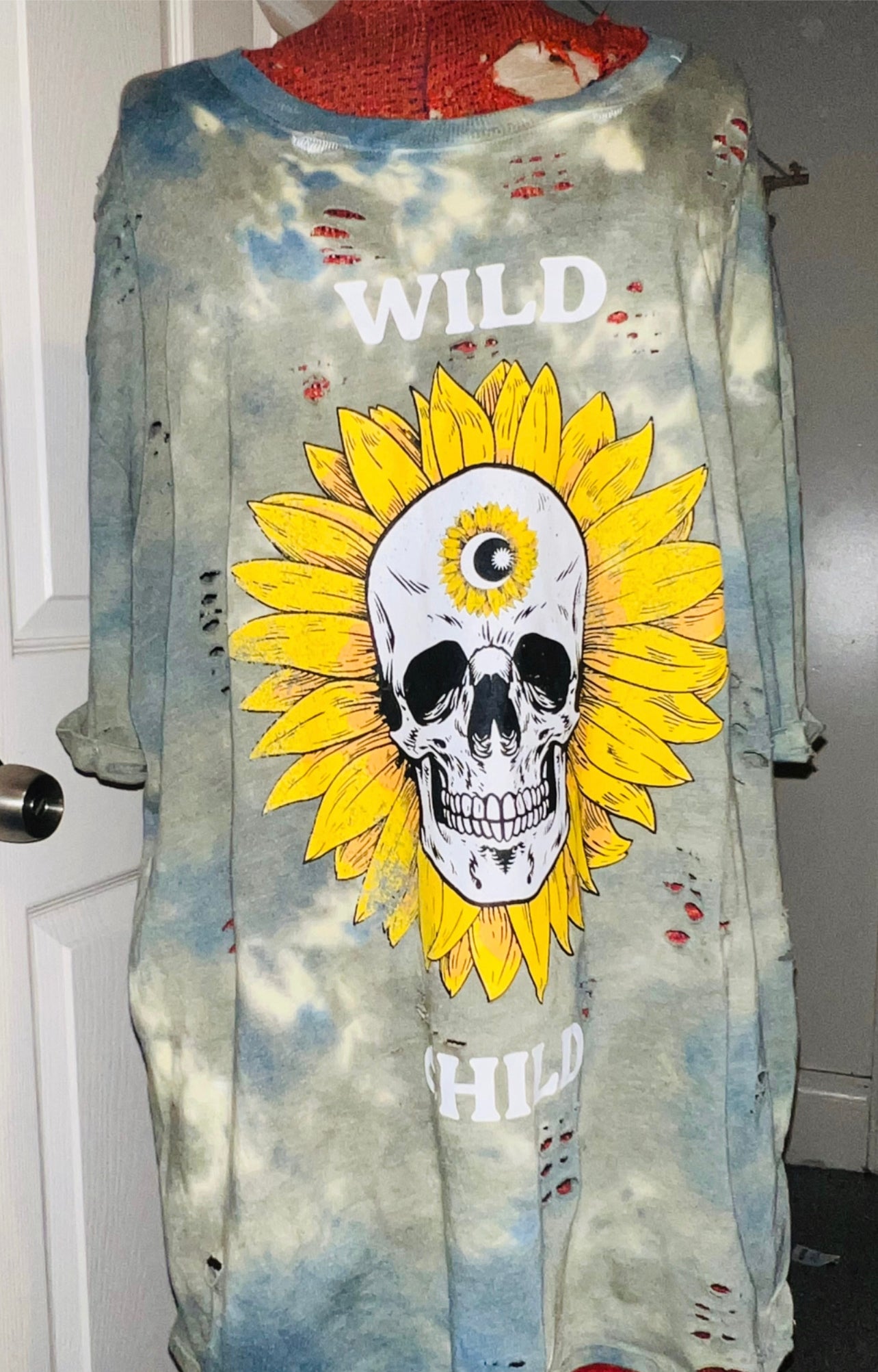 Wild Child Graphic Oversized Distressed Tee