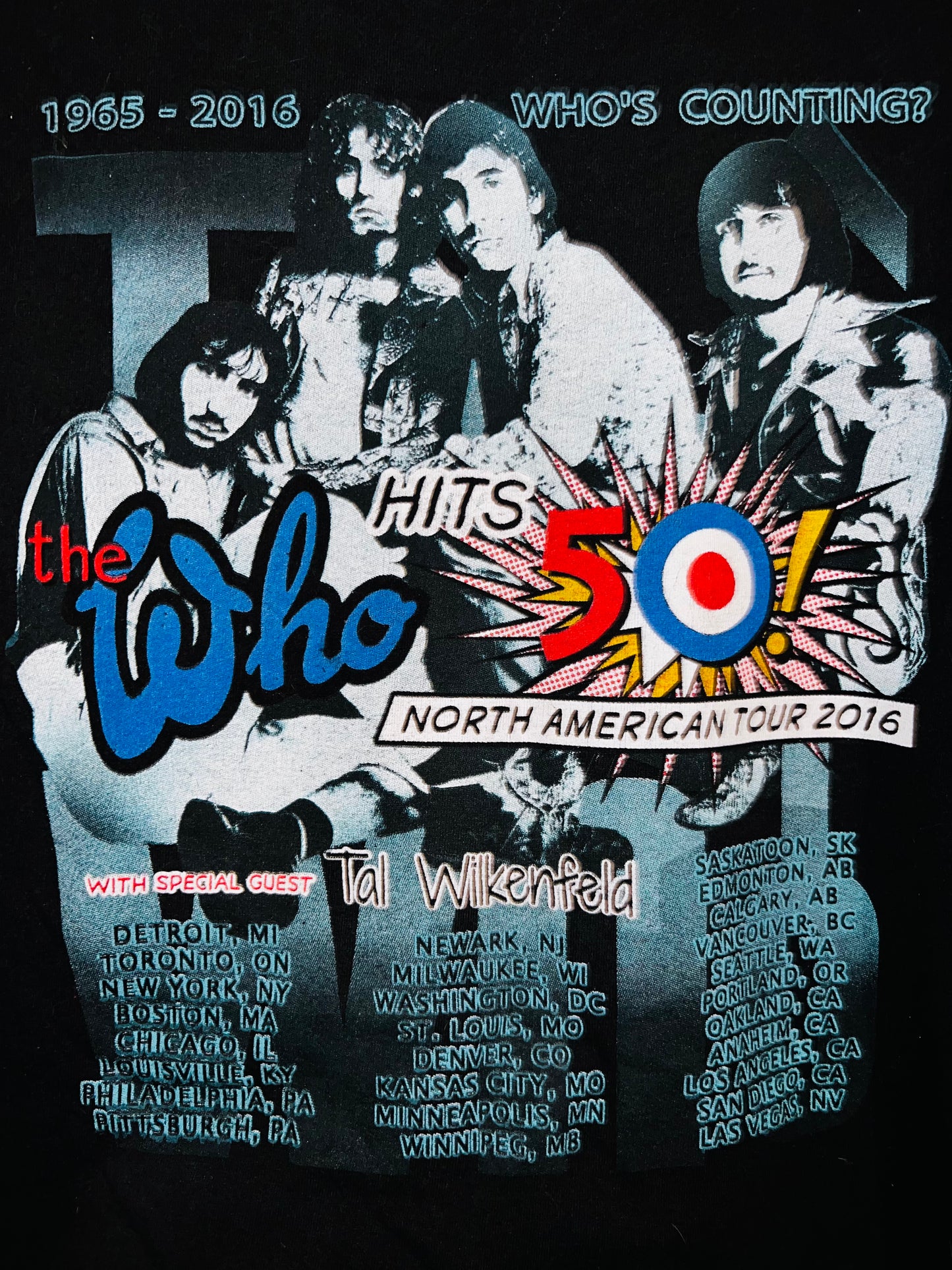 The Who 2016 Vintage Tour Oversized Distressed Tee
