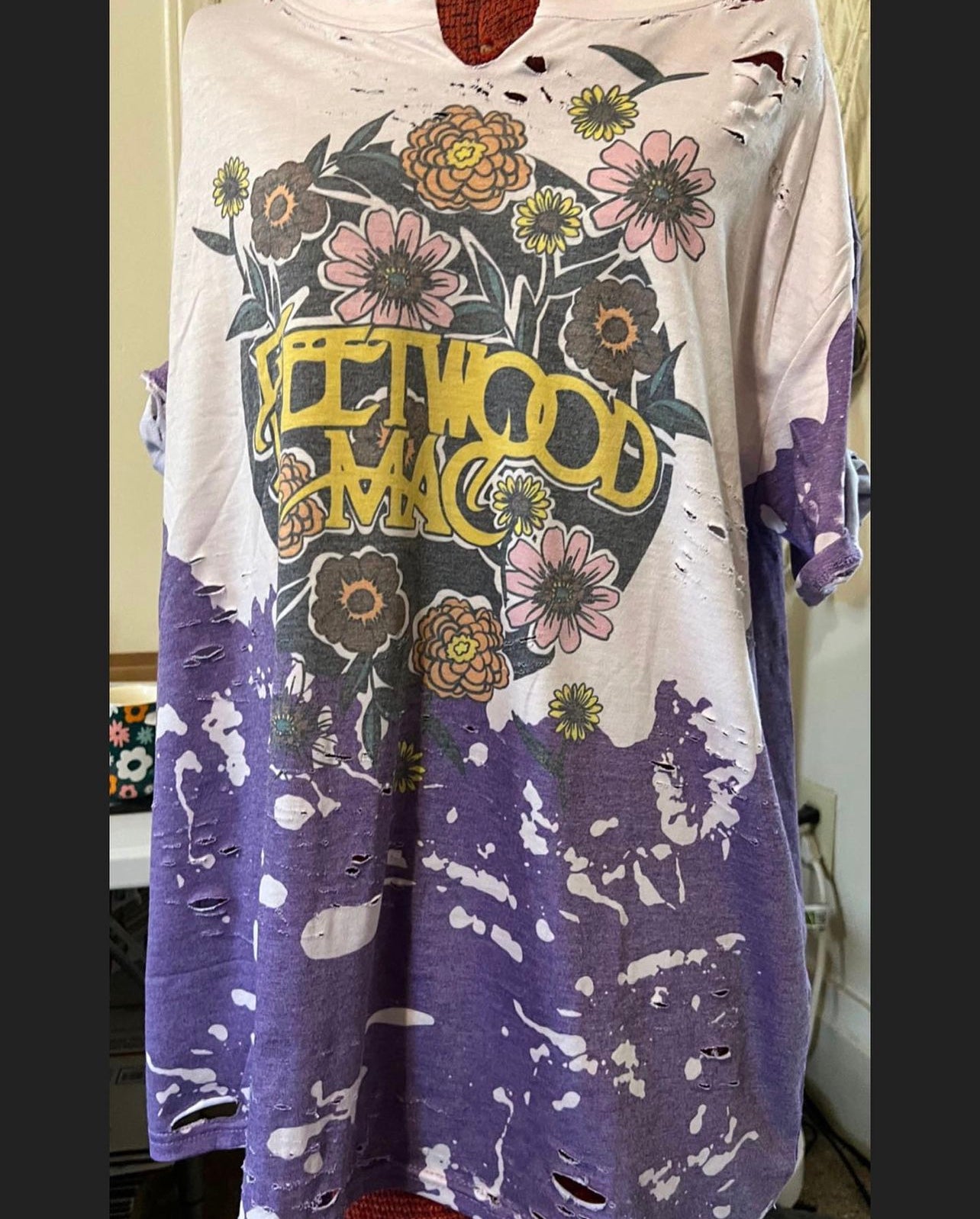Fleetwood Mac Floral Distressed Tee