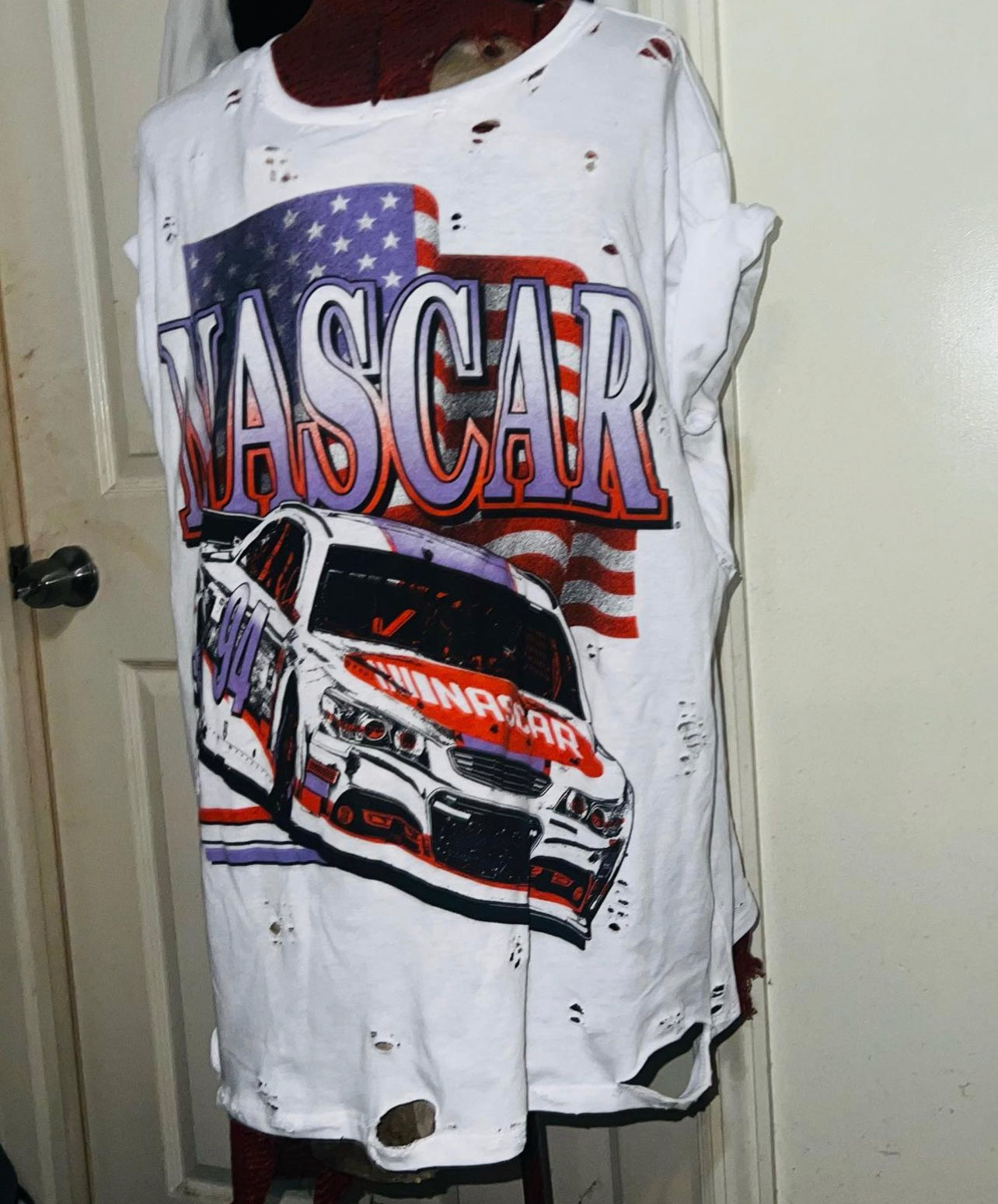 NASCAR American Flag Distressed Tee