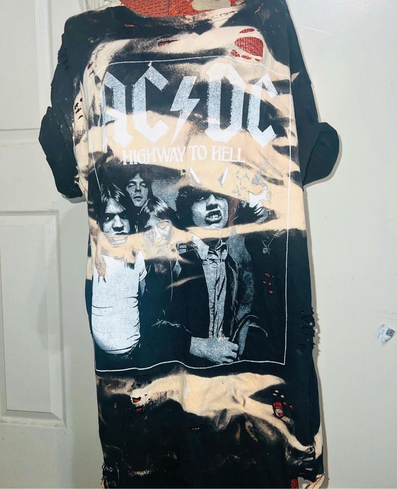 AC/DC Highway to Hell Distressed Oversized Tee