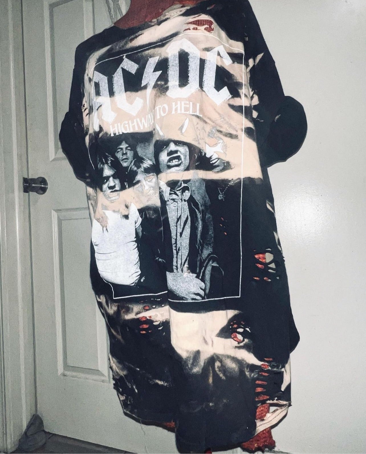 AC/DC Highway to Hell Distressed Oversized Tee