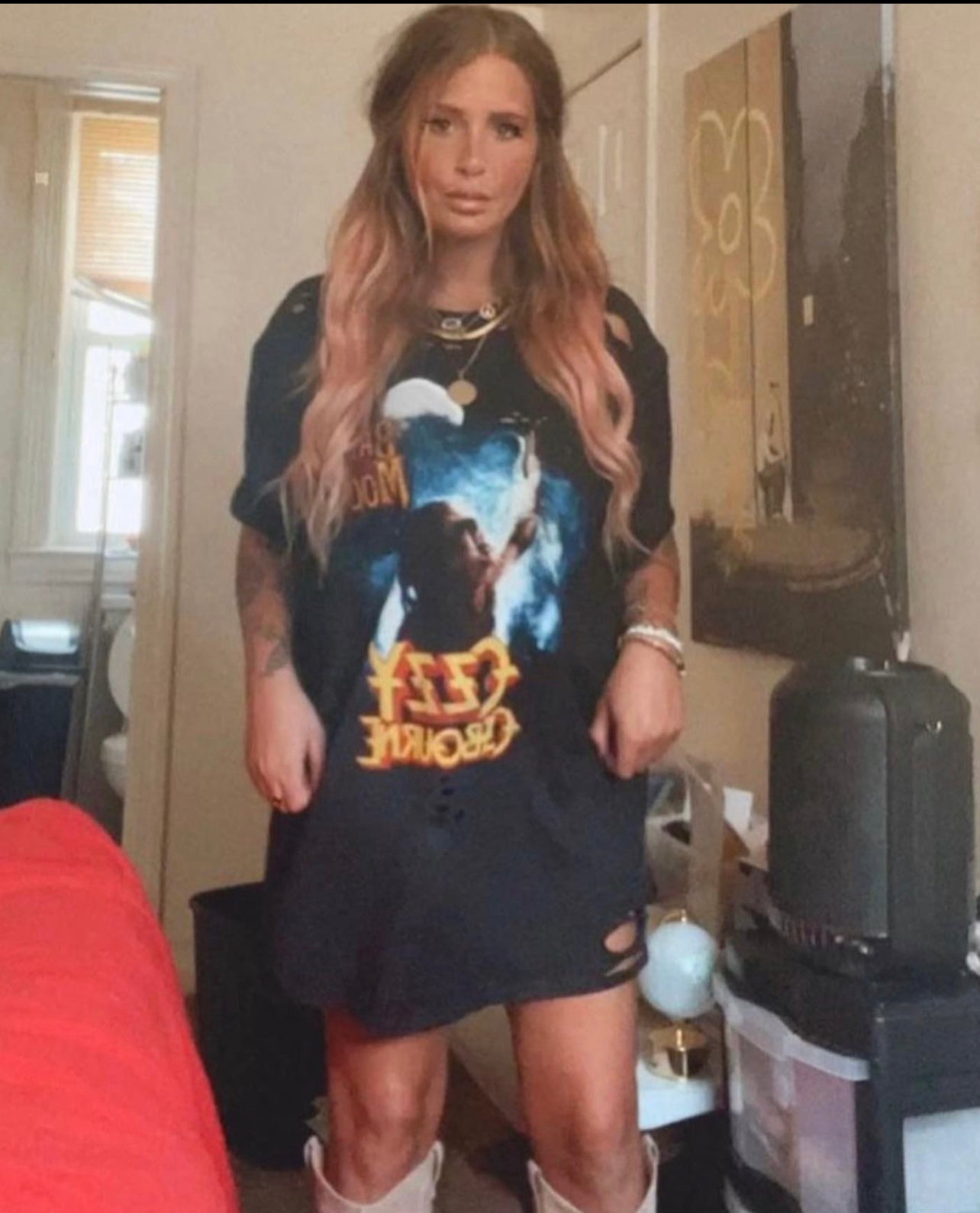 Ozzy Osbourne “Back at the Moon” Oversized Distressed Tee