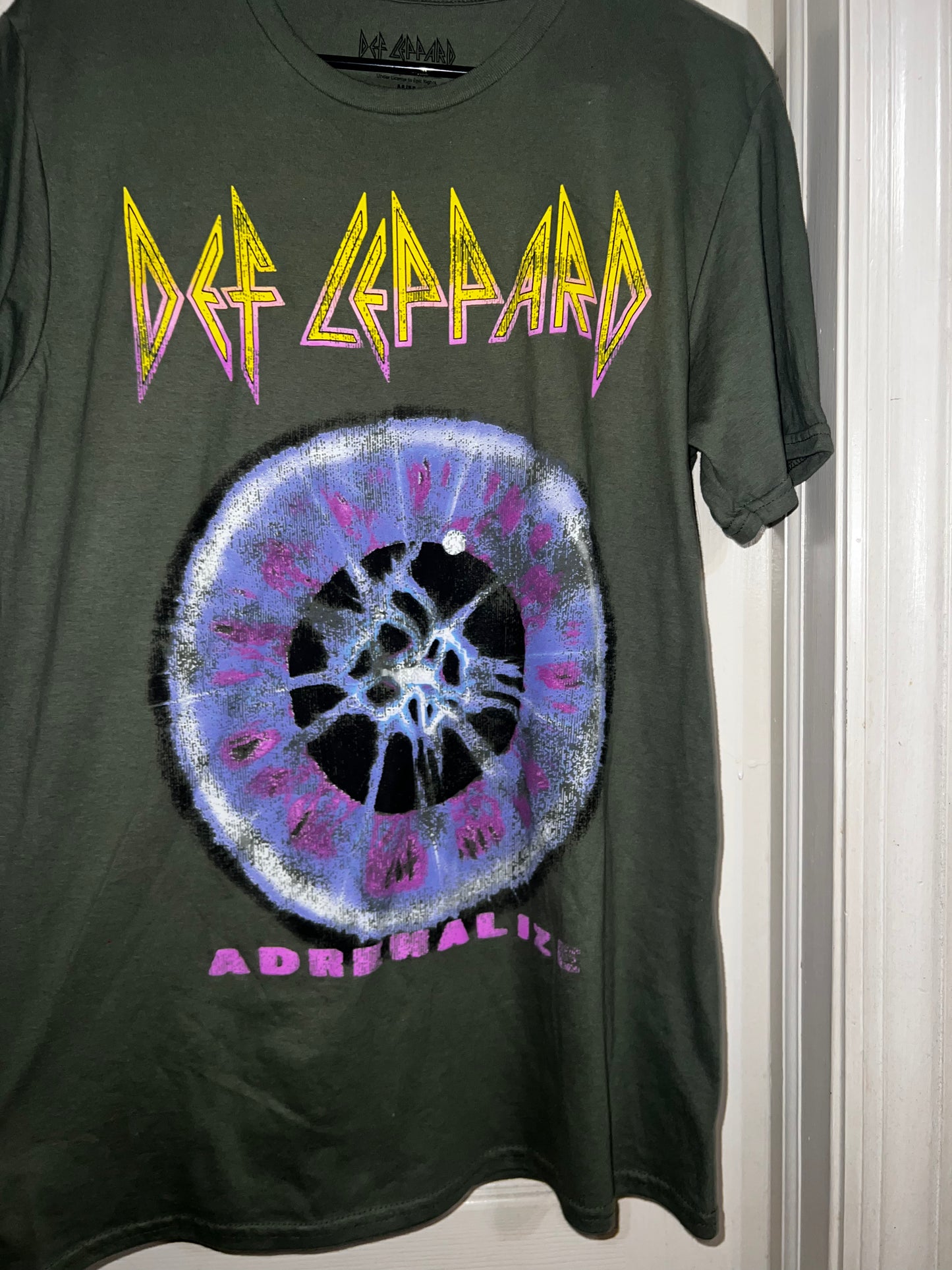 Bleached Def Leppard Distressed Tee