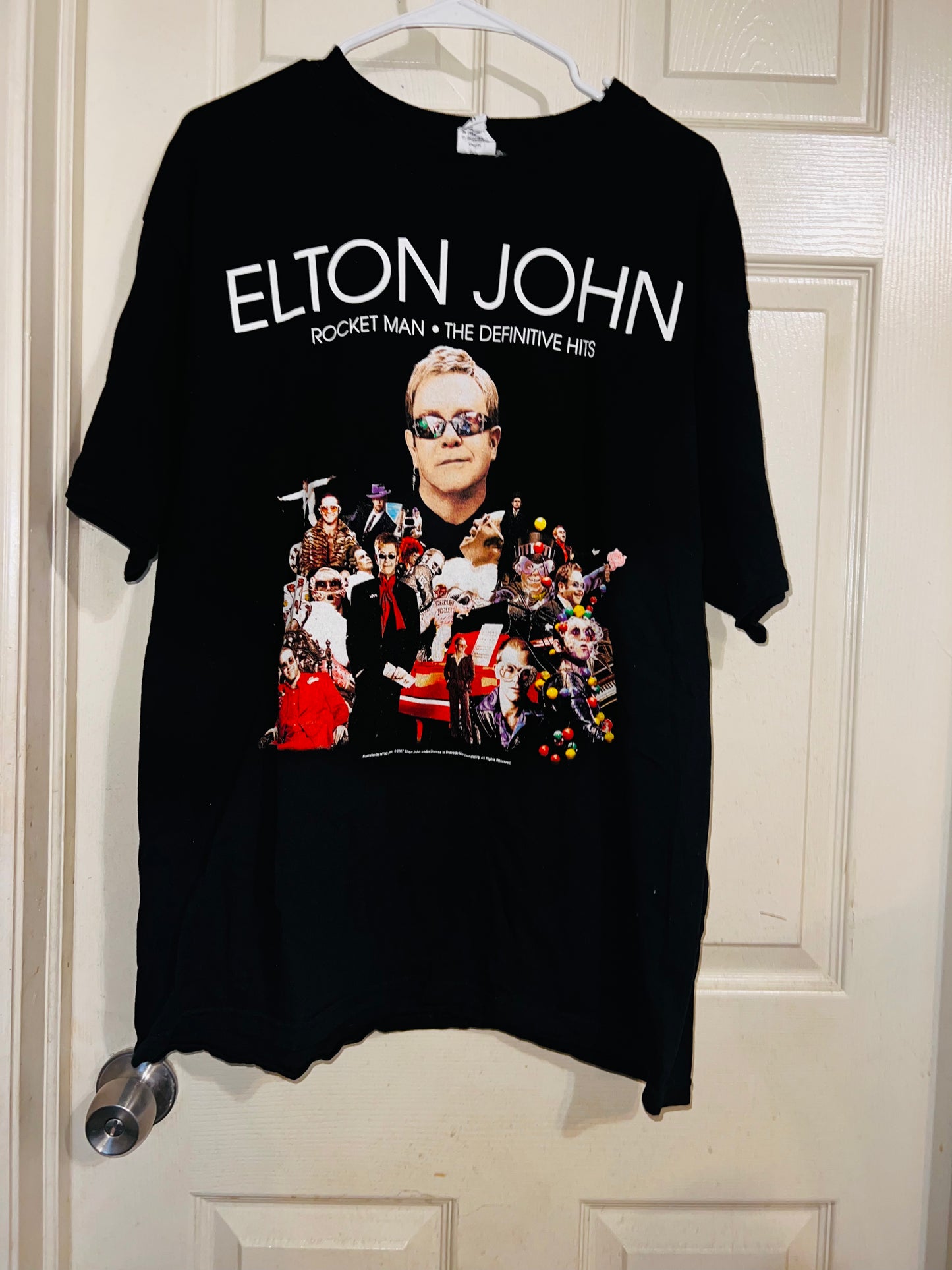 Elton John Vintage Double Sided Oversized Distressed Tee