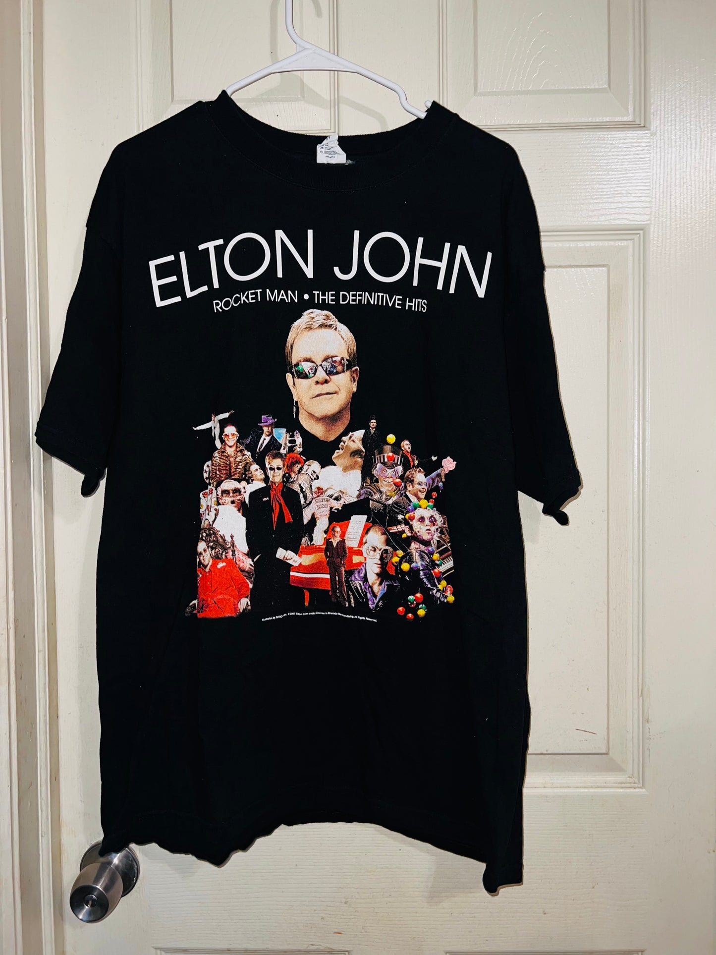 Elton John Vintage Double Sided Oversized Distressed Tee