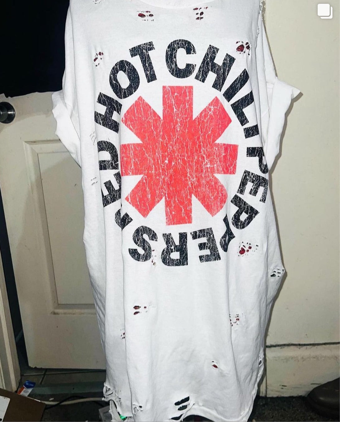 Red Hot Chili Peppers Oversized Distressed Tee