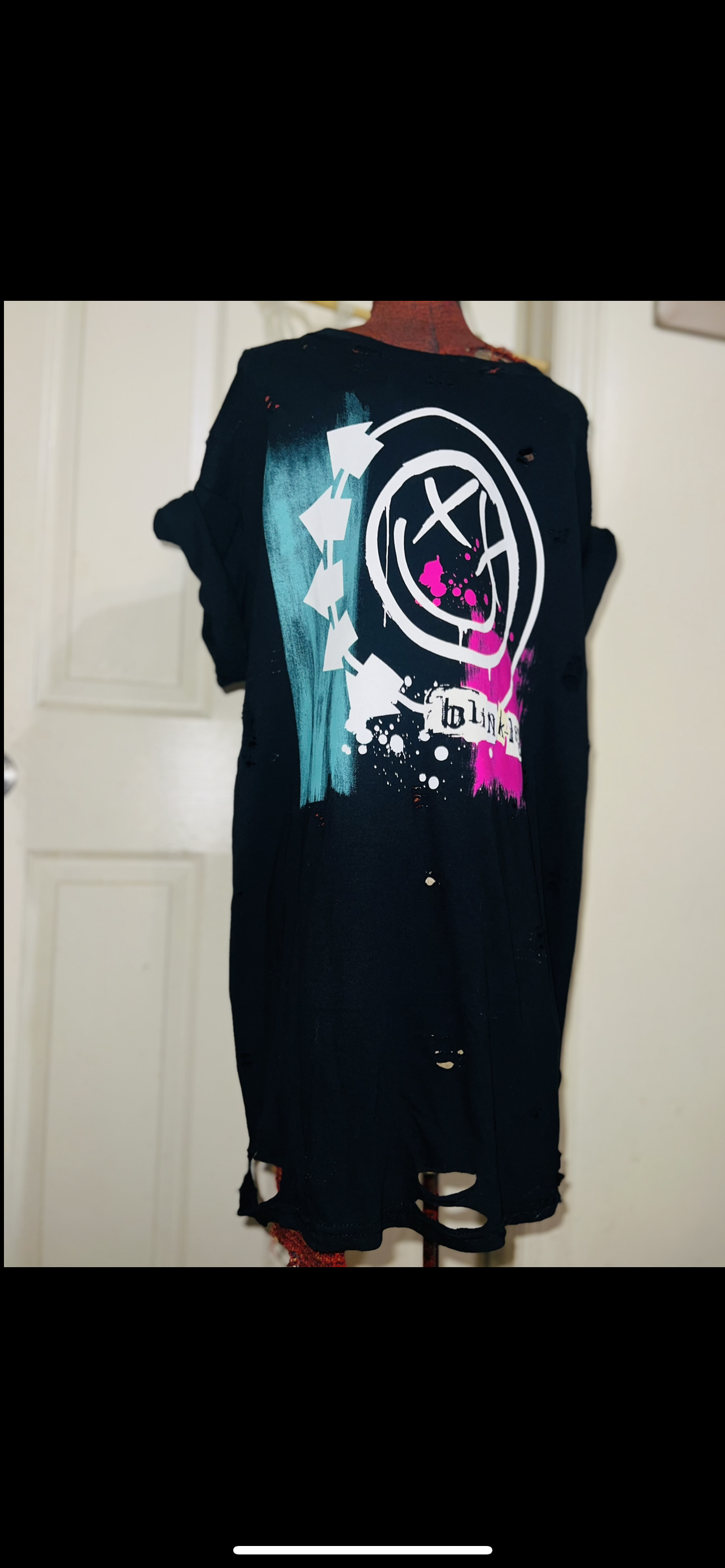 Blink 182 Self Titled Distressed Oversized T-Shirt