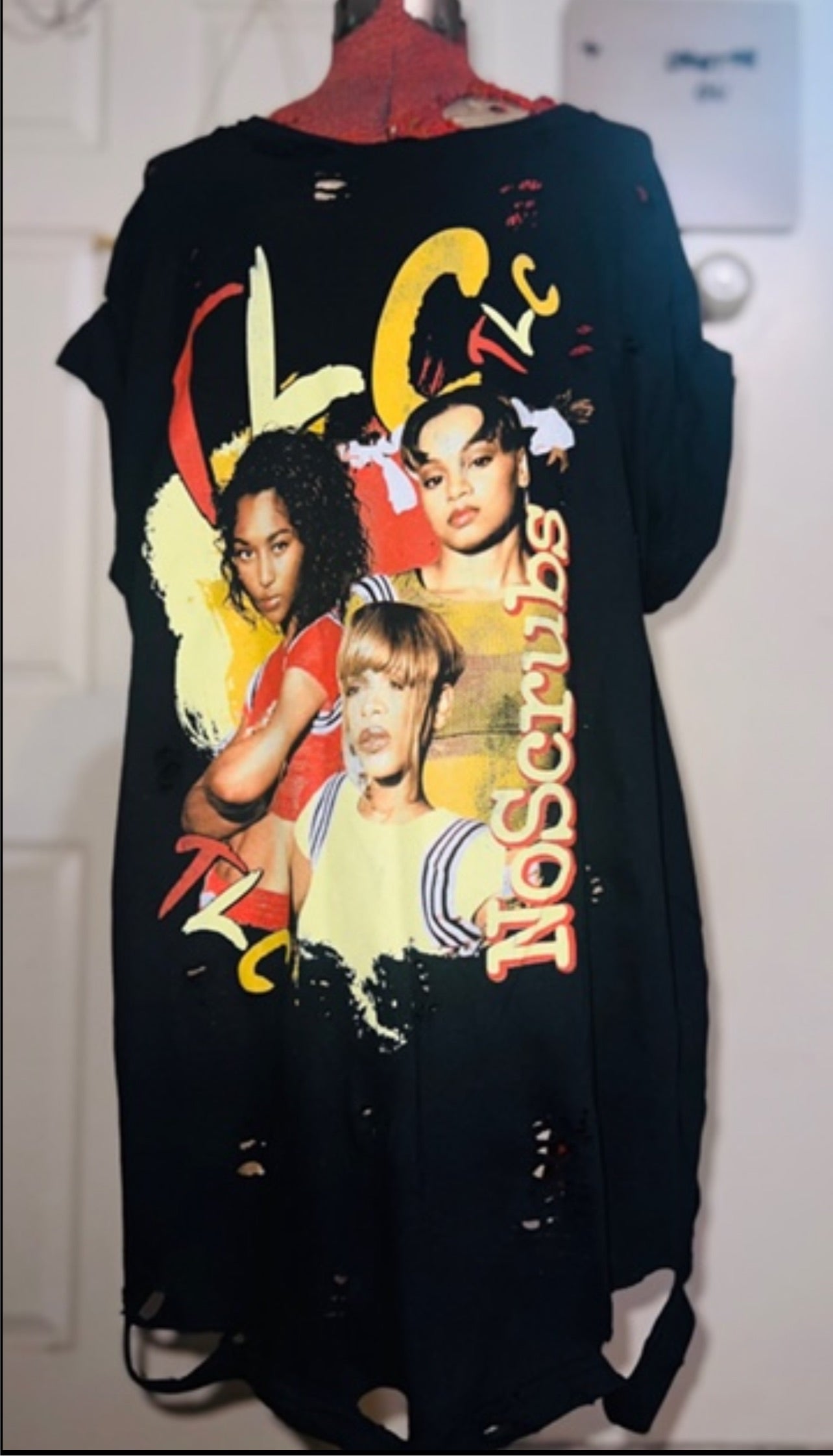 TLC No Scrubs Oversized Distressed Tee