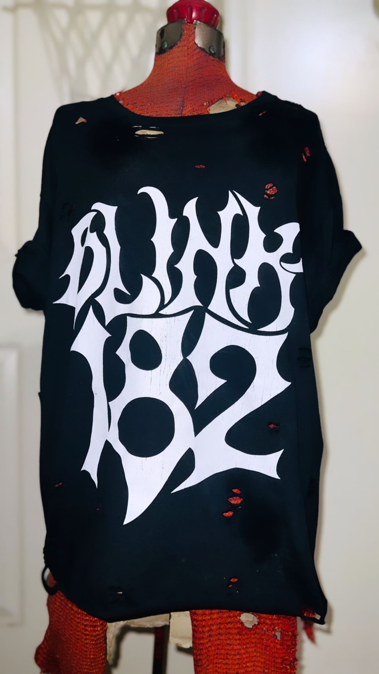 Blink 182 Double Sided Oversized Distressed T-Shirt