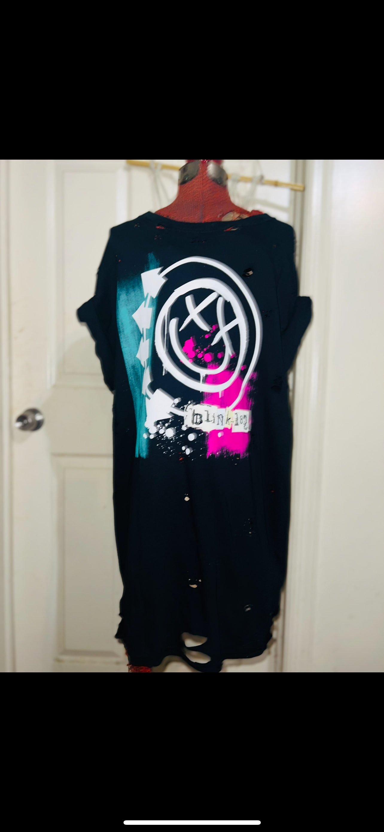 Blink 182 Self Titled Distressed Oversized T-Shirt