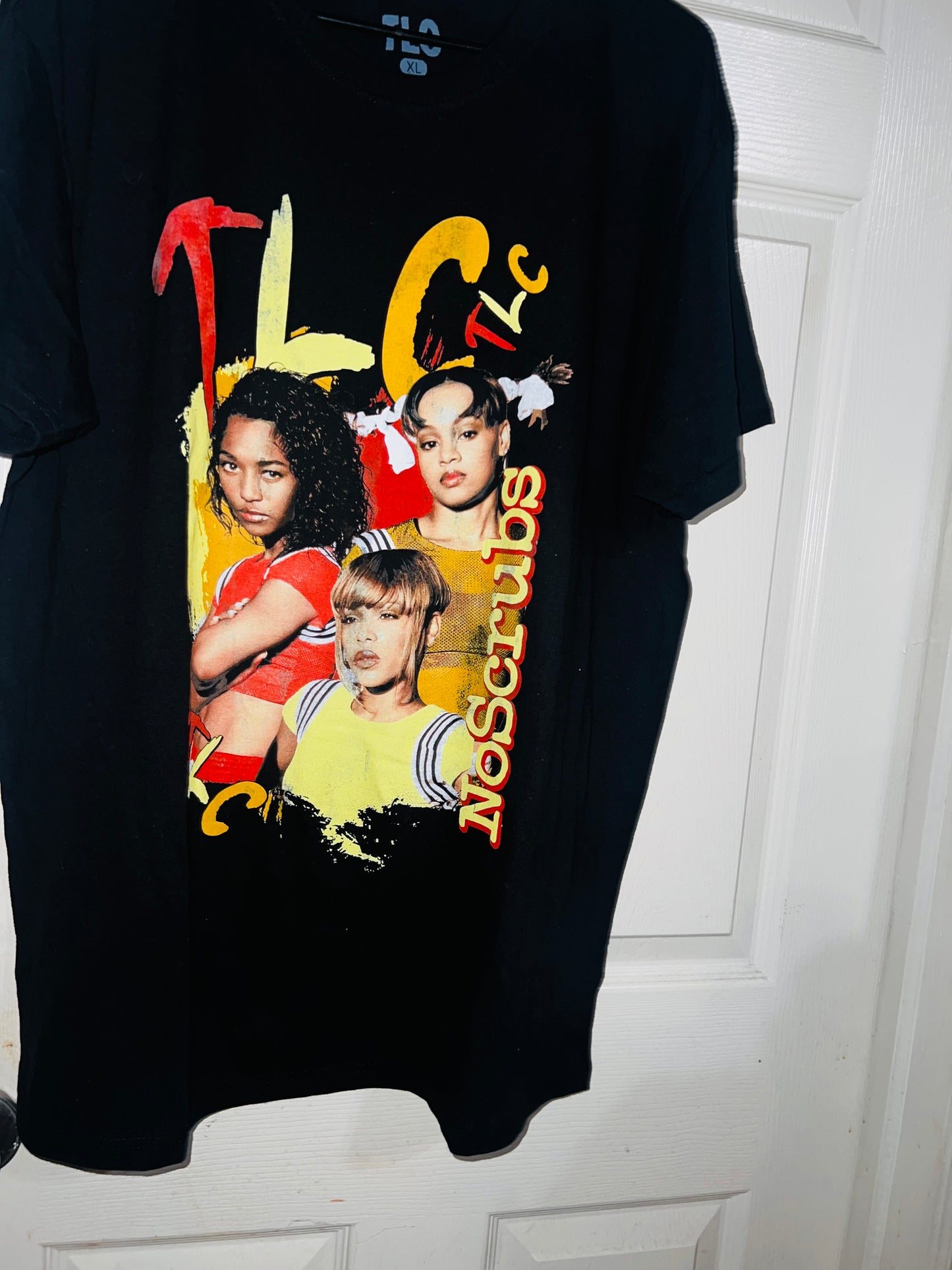 TLC No Scrubs Oversized Distressed Tee