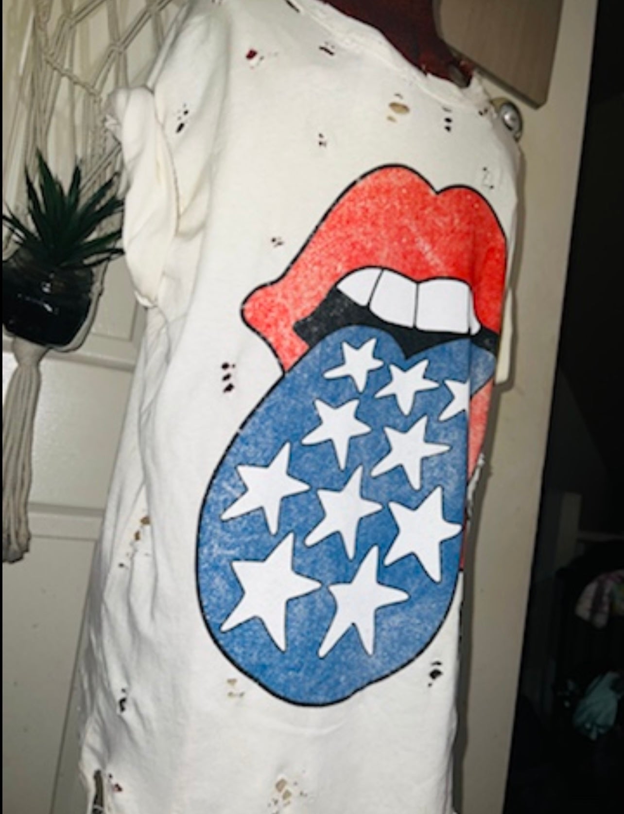 Rolling Stones Oversized Distressed Tee