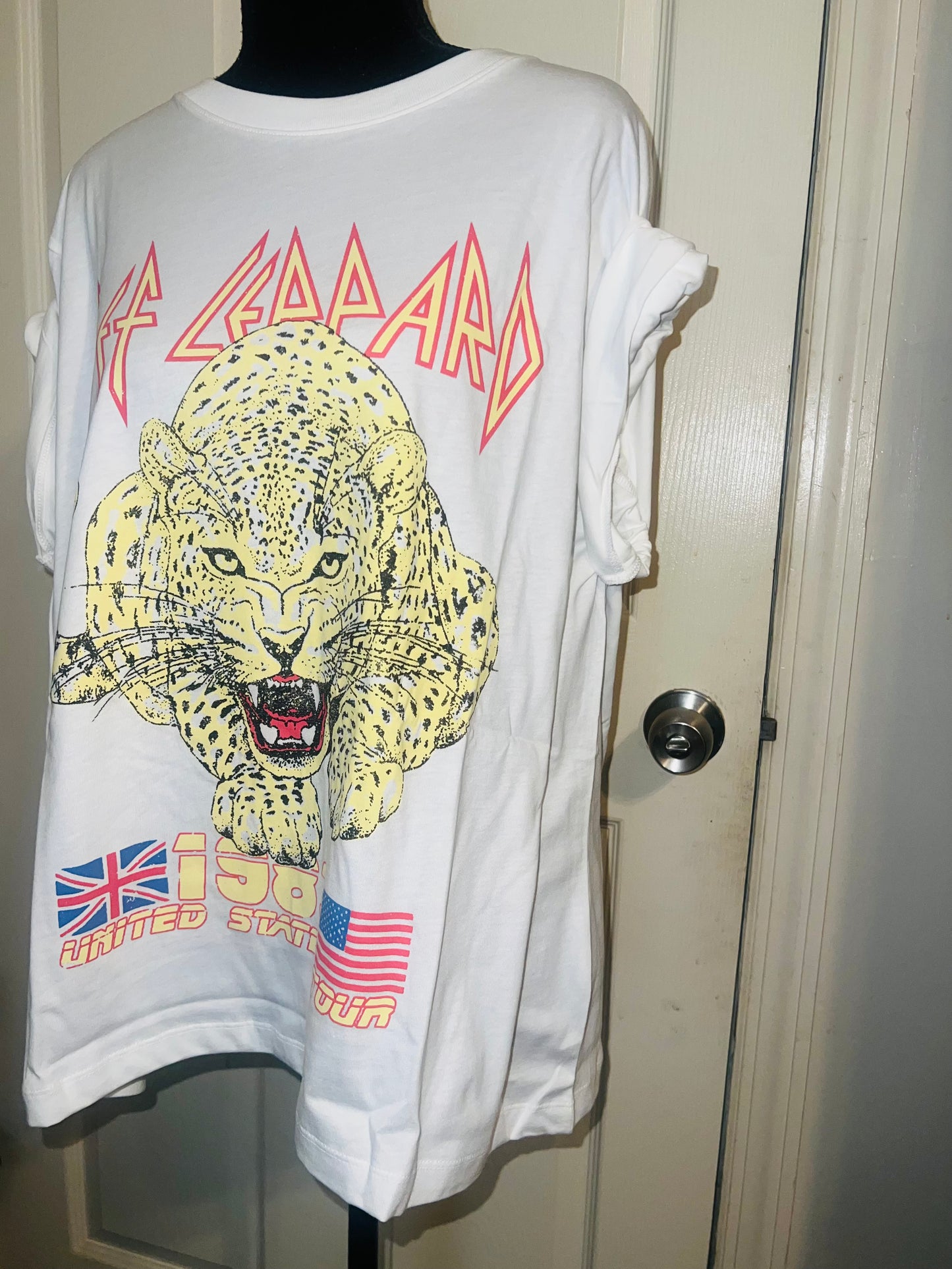 Def Leppard Oversized Distressed Tee