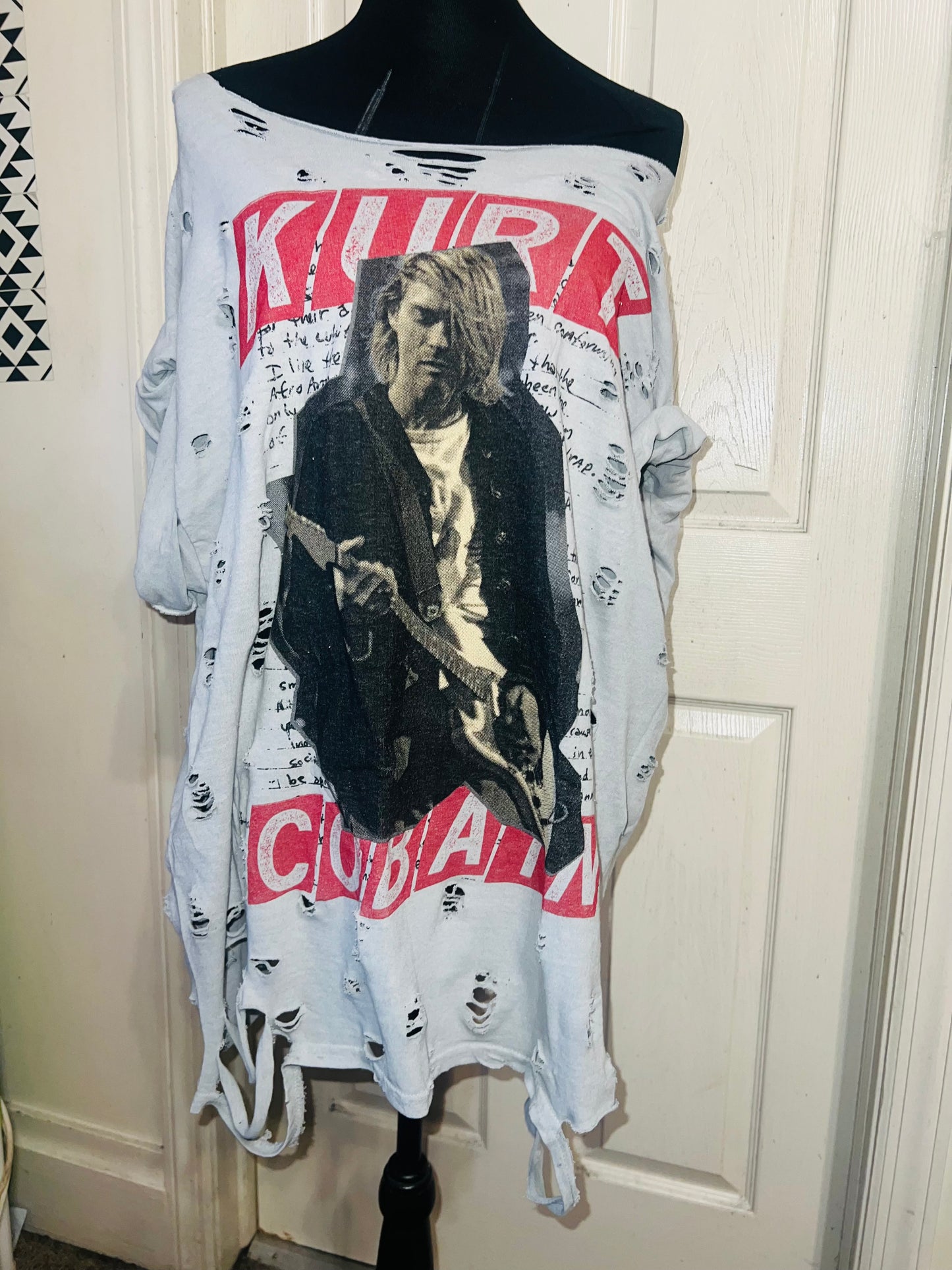 Kurt Cobain Oversized Distressed Tee